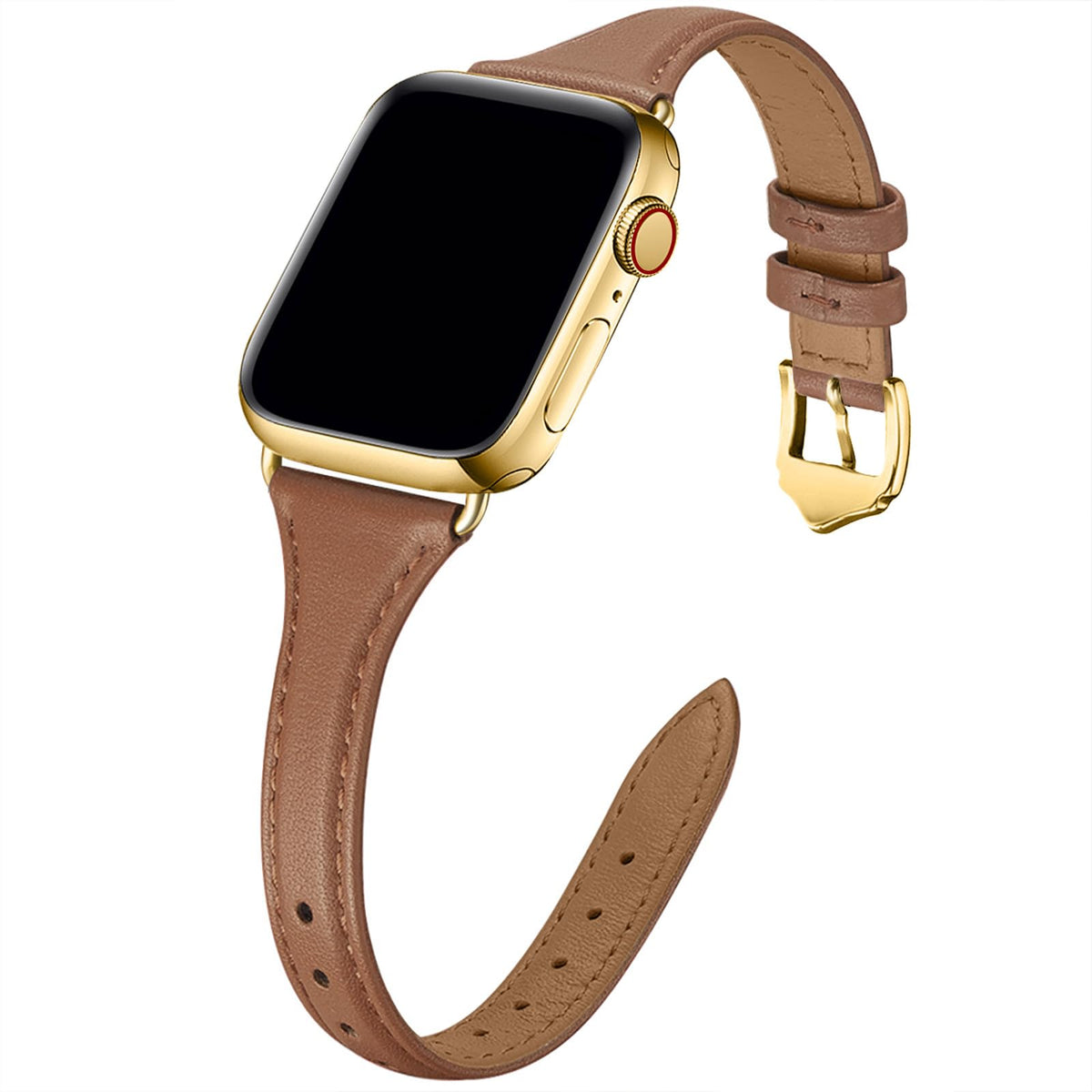 Wfeagl Leather Bands Compatible With Apple Watch Band 42Mm(Series 3 2 1) 44Mm 45Mm 46Mm 49Mm Women, Top Grain Leather Strap Slim