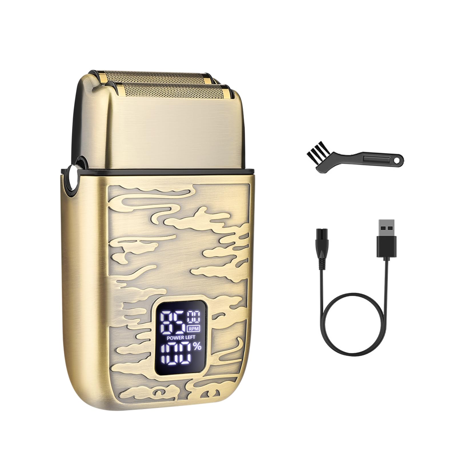 Gsky Electric Razor, Double Foil, Foil Shavers For Men,Electric Shavers For Men,Cordless Barber Shaver Beard Trimmer