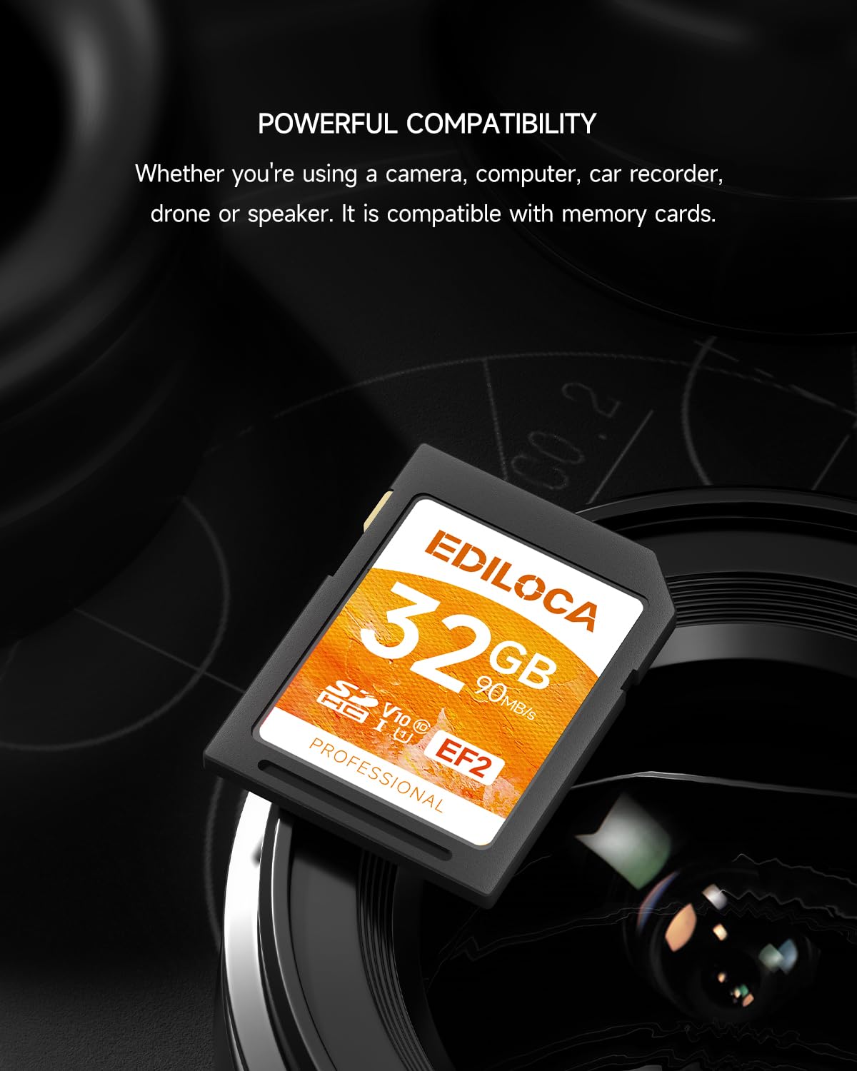 Uhs I 32Gb Sd Card Uhs I Memory Card Fast Storage, Read Speed 90Mb/S, Write Speed 20Mb/S, C10, U1, V10, Full Hd & 4K Video, Sd C