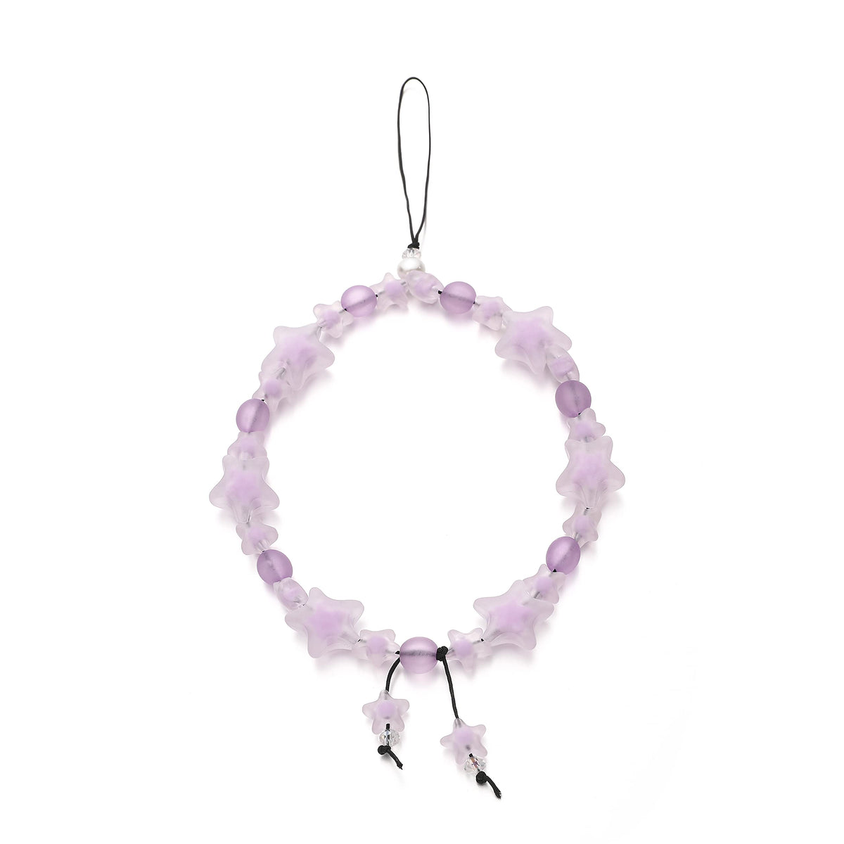 Fechdoo Women Purple Cute Cell Phone Charms, Anti Lost Phone Lanyard Charm Strap Chain, Phone Chain Lightweight Wrist Strap Bead