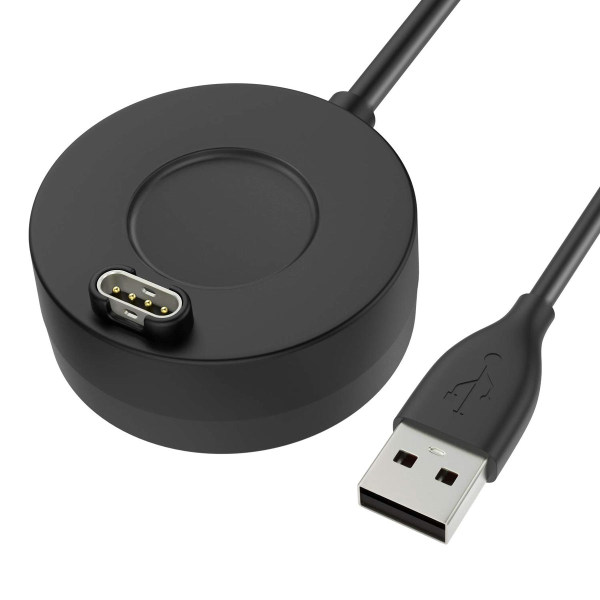 MoKo Charger Dock Compatible with Garmin Vivoactive 3/4/4S/Venu/Fenix 7/7S/7X/5/5 Plus/5S/5S Plus/5X/5X Plus/6/6S/6X/6 Pro/6S Pro/6X Pro/Forerunner 745/Instinct, USB Data Sync Charging Station, Black