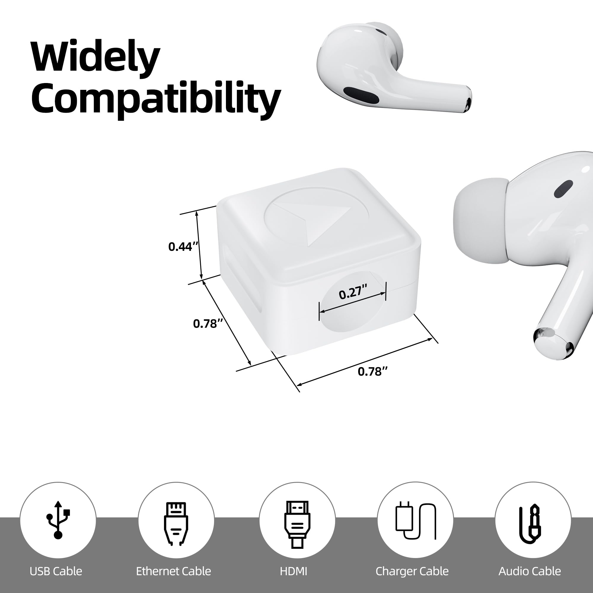 6 Pack Magnetic Cable Clips, Wire Cord Holder Organizer For Nightstand, Desk Cable Management, Canisflax Adhesive Phone Charging