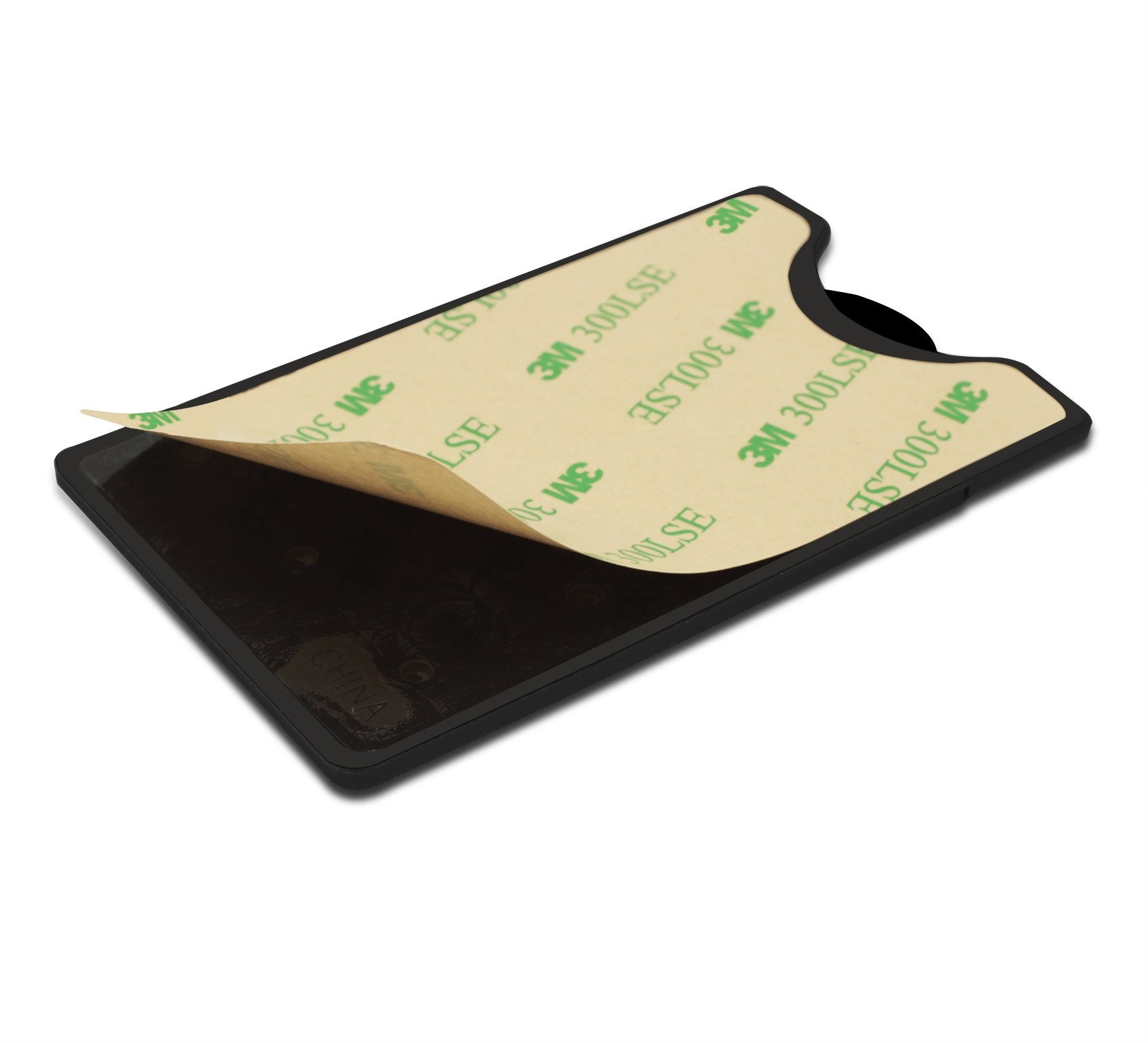 Techmatte Phone Wallet-Stick On Card Holder And Money Clip With Built-In Phone Stand (2-Pack, Black)