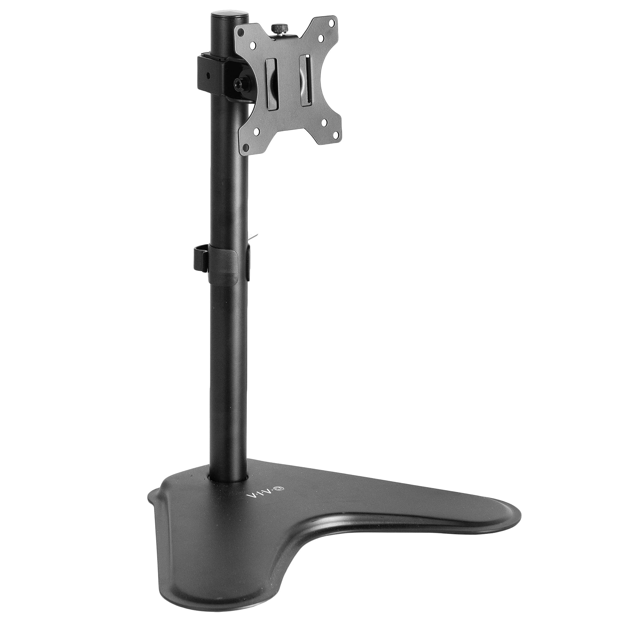VIVO Single Monitor Desk Stand, Holds Screens up to 32 inch Regular and 38 inch Ultrawide, Freestanding VESA Steel Mount Base, Adjustable Height, Tilt, Swivel, Rotation, Black, STAND V001H