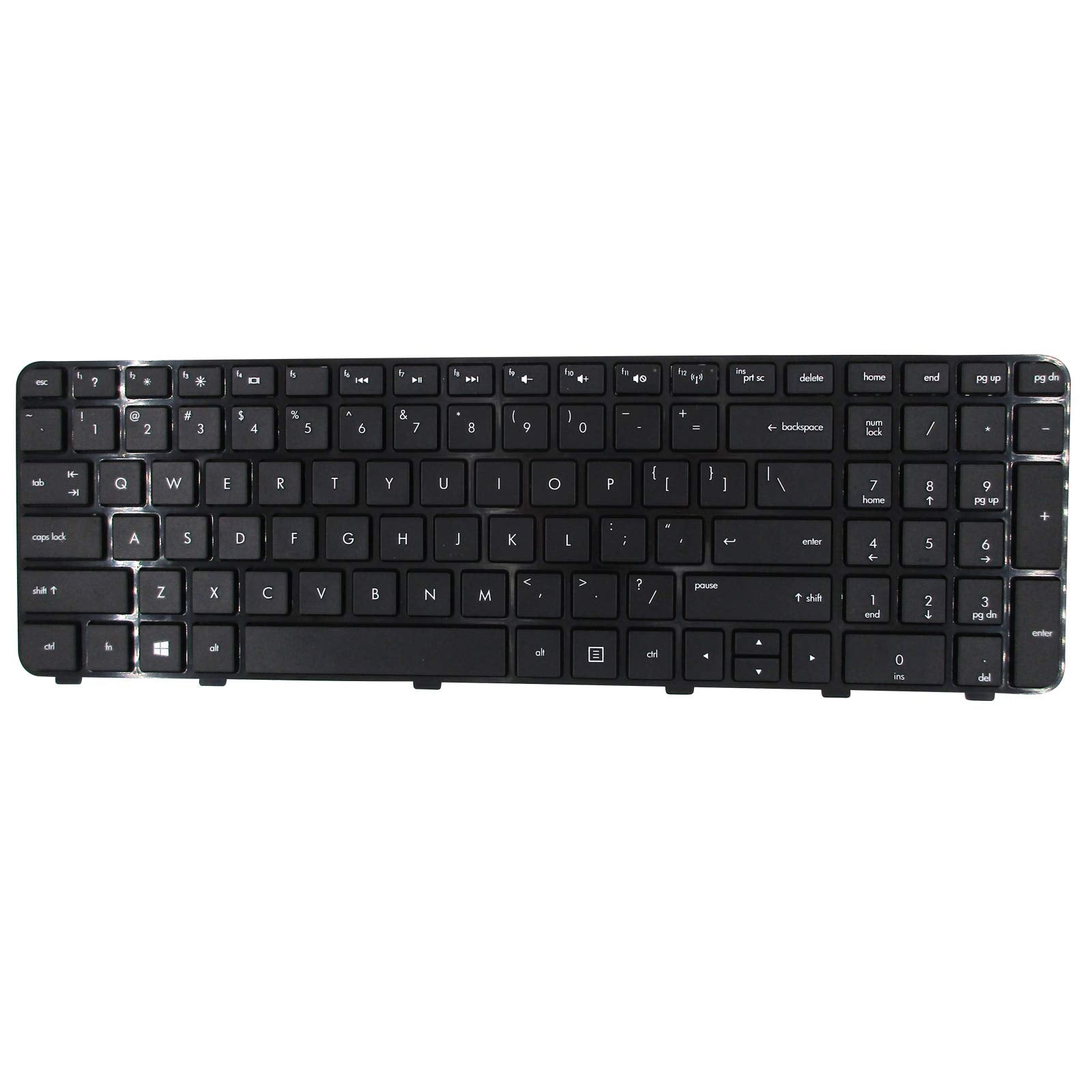 SUNMALL Keyboard Replacement with Frame Compatible with HP Pavilion DV6-6000 DV6-6100 DV6-6B00 DV6-6C00 DV6T-6000 DV6T-6100 DV6T