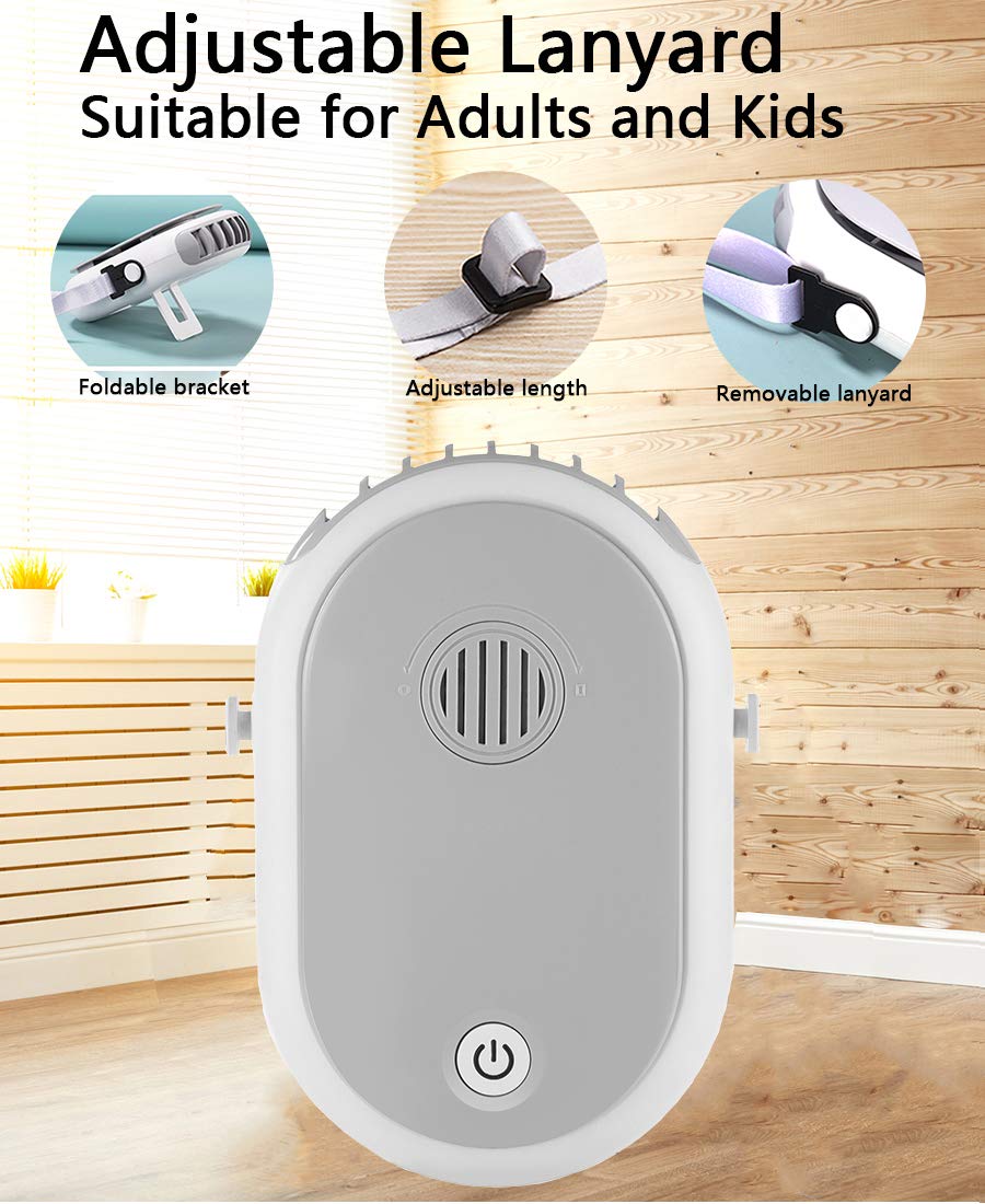 Portable Hanging Neck Fan Wearable Personal Fan Battery Operated Usb Rechargeable 3 Speed Mini Handheld Air Conditioning Cooling