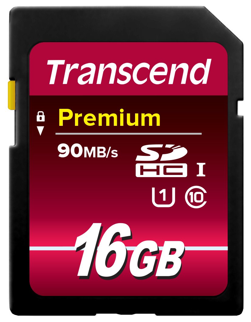 Transcend 16Gb Sdhc Class 10 Uhs 1 Flash Memory Card Up To 60Mb/S (Ts16Gsdu1)