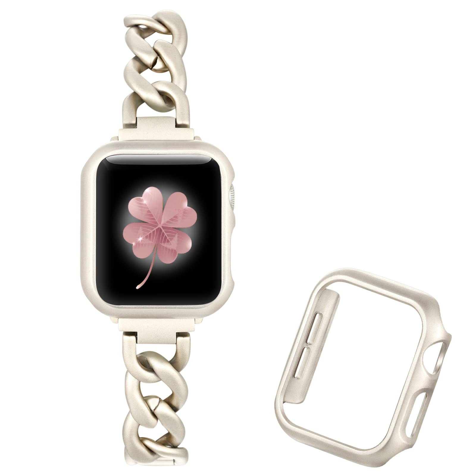 Dilando Starlight Chain Band Compatible With Apple Watch 44Mm 45Mm 42Mm Women Series 7, Stainless Steel Bracelet Bands With Prot