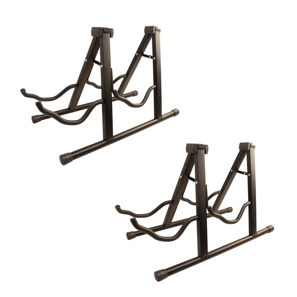 Chromacast Cc Dgs 2Pk Universal Folding Double Guitar Stand With Secure Lock, Pack Of 2