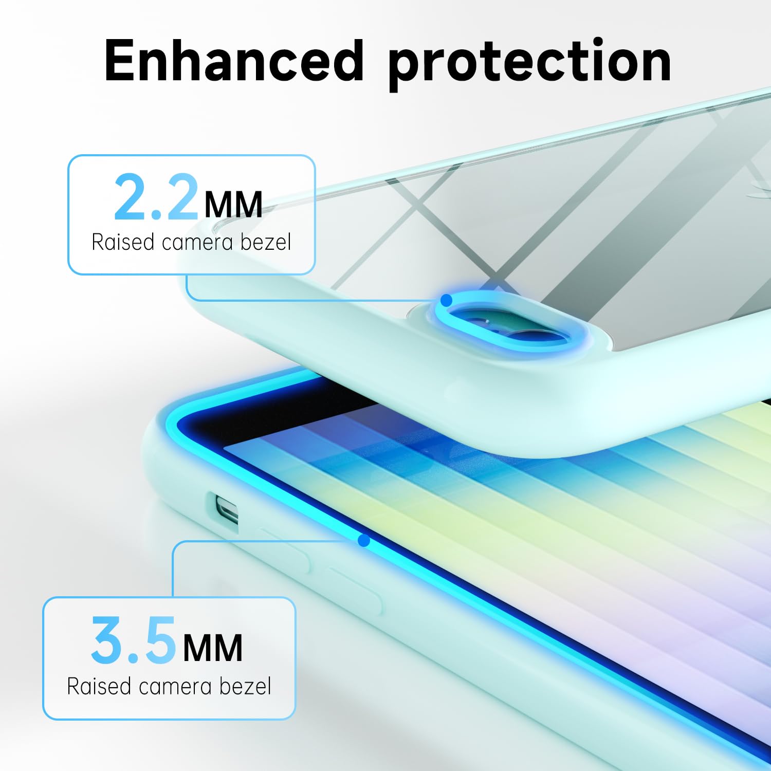 Loeoel For Iphone Se 2022/2020/ 7/8 Case Clear, Transparent Hybrid Se Phone Case [Hard Plastic & Soft Silicone Bumper] Acrylic N