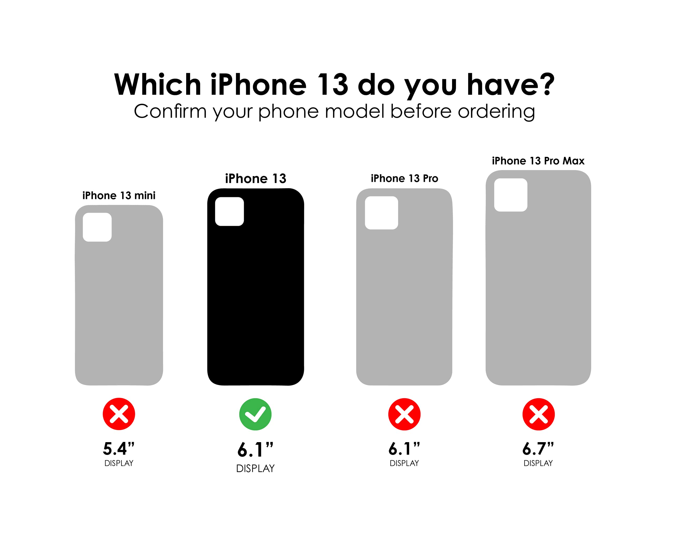 Otterbox Iphone 13 (Only) Symmetry Series Case   Black, Ultra Sleek, Wireless Charging Compatible, Raised Edges Protect Camera &