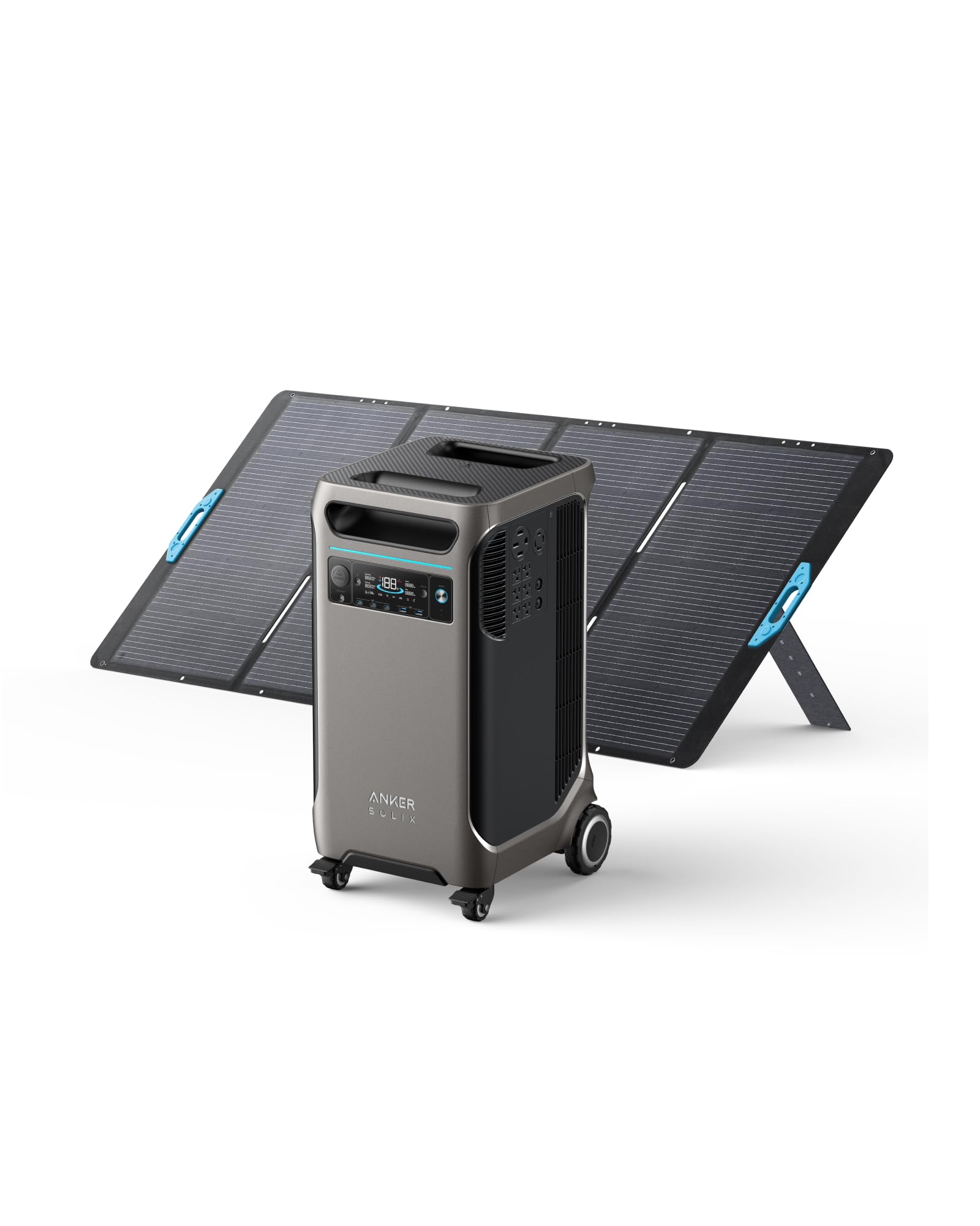 Anker Solix F3800 Portable Power Station With 400W Solar Panel, 3840Wh Lifepo4 Battery, 6000W Ac Output With 120V/240V, Solar Ge