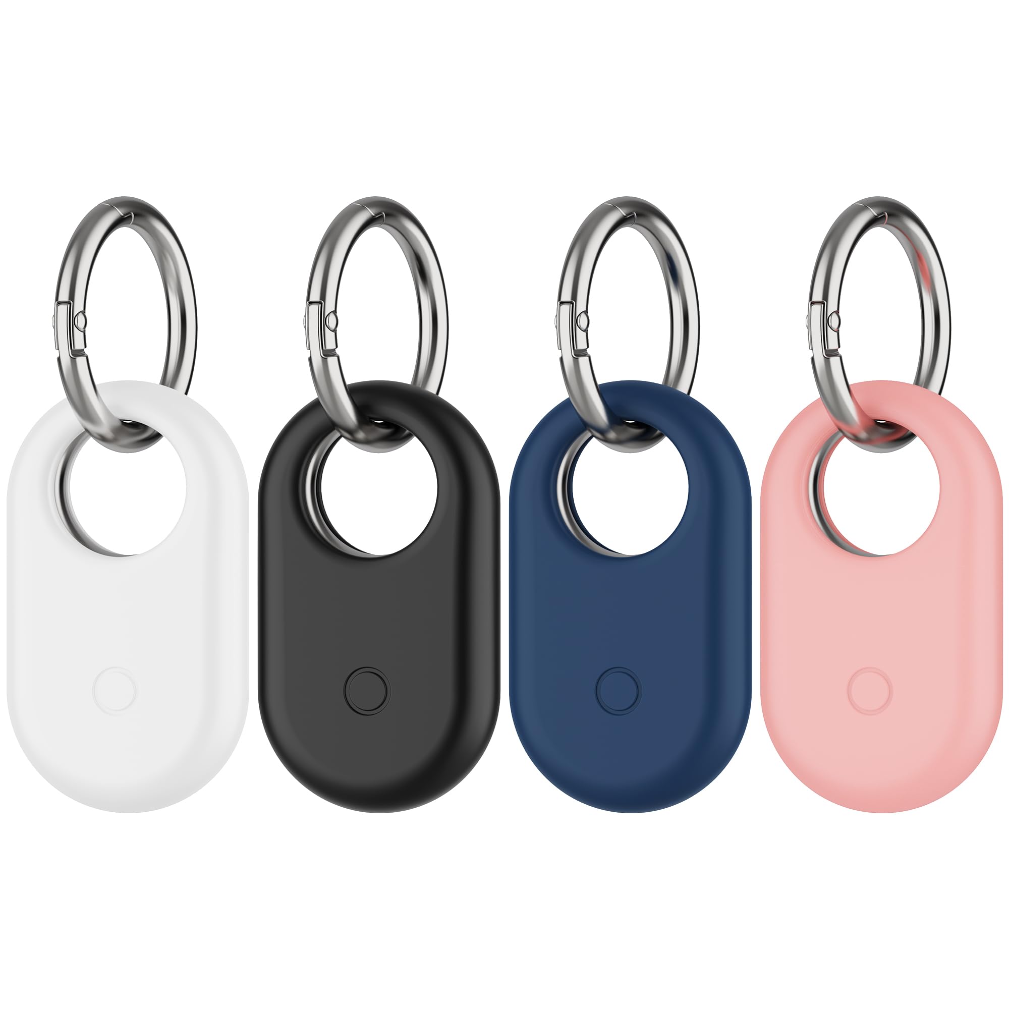 [4 Pack] Compatible With Samsung Smart Tag 2 Case, Silicone With Samsung Galaxy Smarttag2 Keychain Full Body Shockproof, Anti Sc