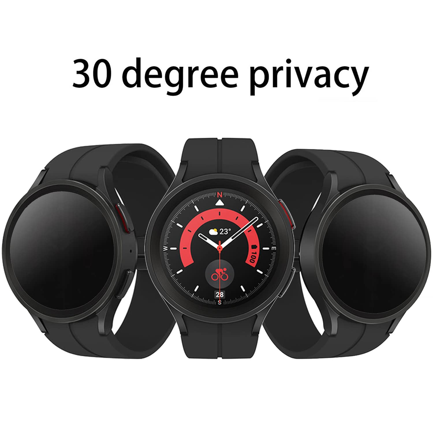 Bwedxez 3 Pcs Privacy Anti Glare Screen Protector Anti Spy Soft Film Suit For Samsung Galaxy Watch5 Pro 45Mm Matte Anti Peeping