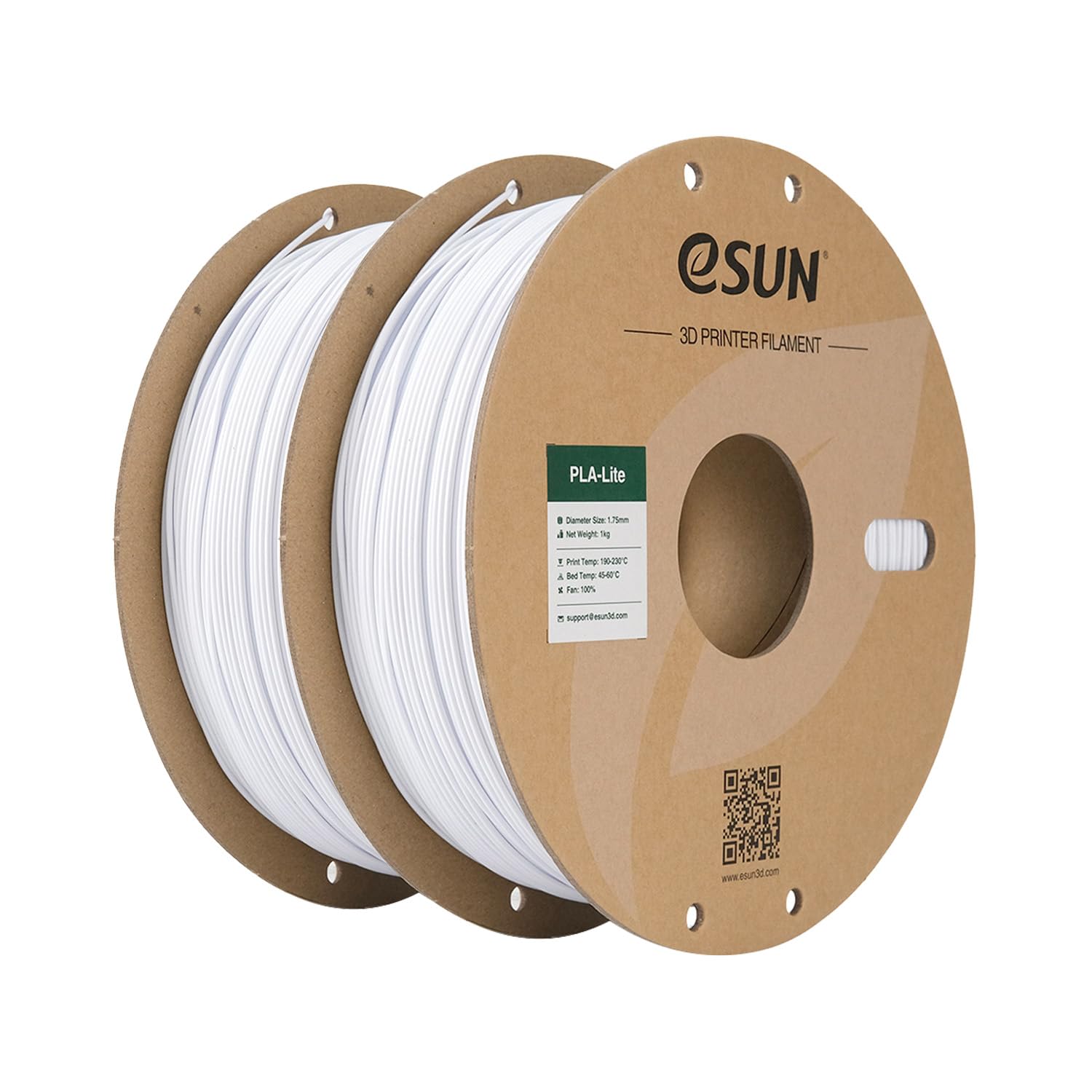 eSUN Cold White PLA Filament 1.75mm, 3D Printing PLA Lite Filament 1.75mm Dimensional Accuracy +/- 0.03mm, 2KG 3D Printer Filame