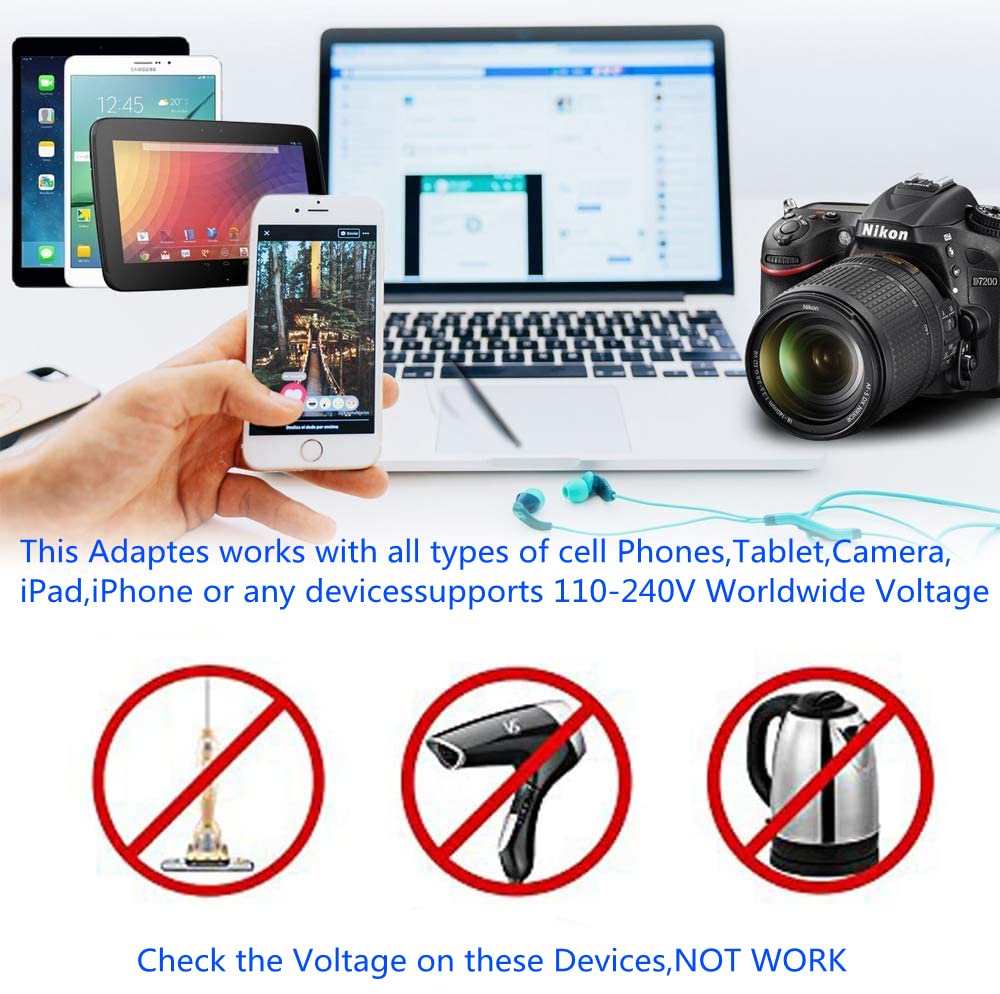 Jmfone 35W Pd Universal Travel Adapter, Fast Charging International Power Plug Adapter With 3*Usb-A & 2*Usb-C Ports And Multi Ac