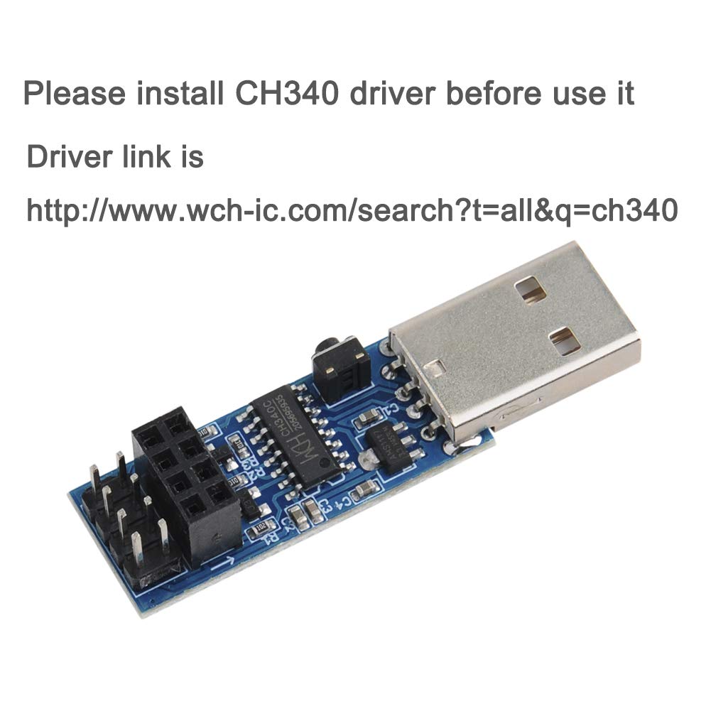 Diymall Usb To Esp8266 Ch340C Esp-01 Esp-01S Breakout Prog Wifi Programmer Downloader With Reset Auto-Download Circuit + Esp8266