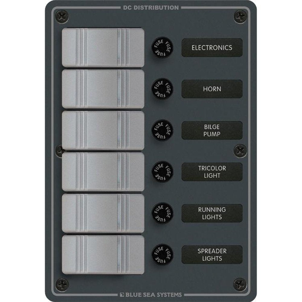 Blue Sea Systems 8053 6 Position Slate Gray