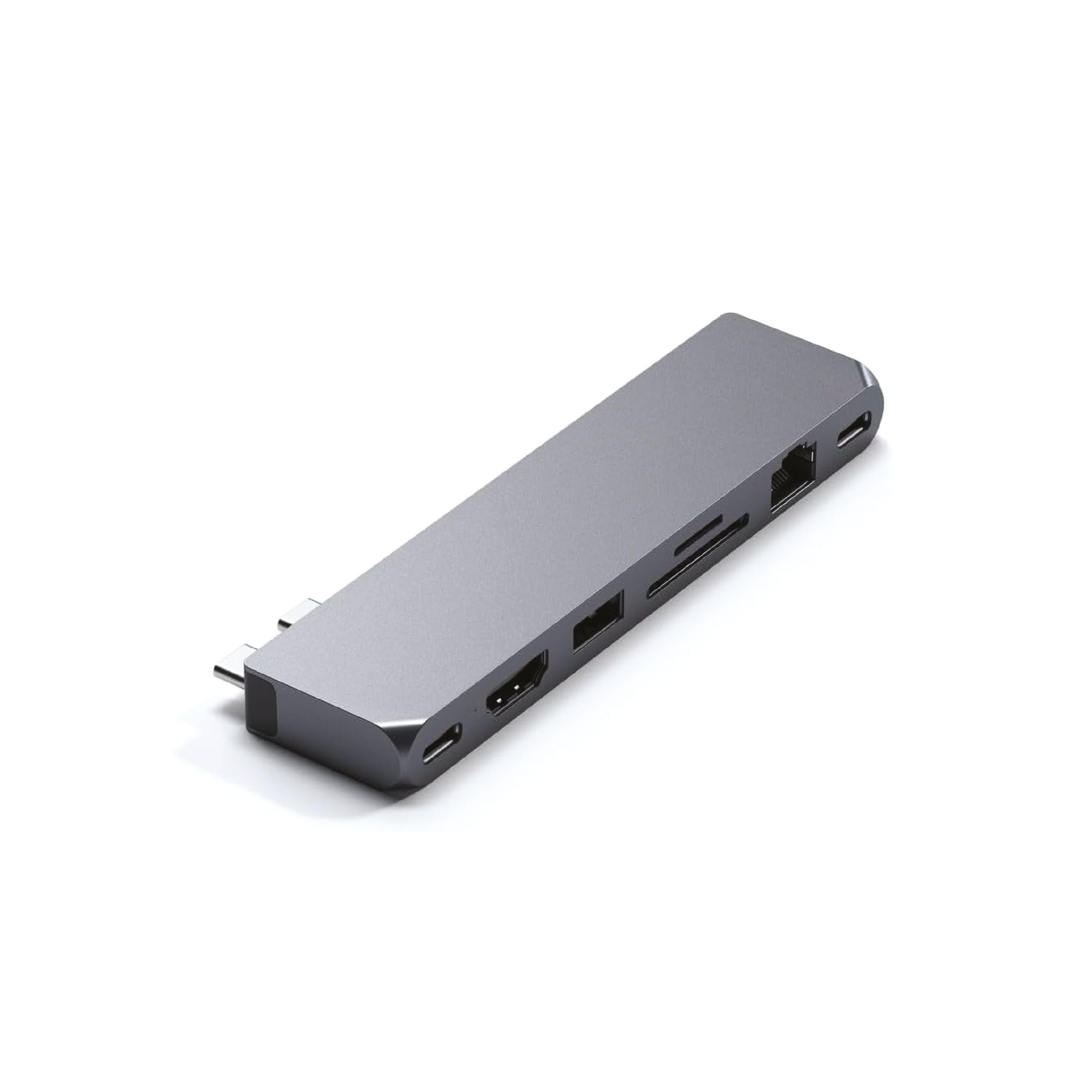 Satechi Usb C Hub Multiport Adapter Pro Hub Max   Usb4, Usb A Data, Usb C Data, Gigabit Ethernet, Sd/Micro Sd Port And Audio Jack   For M2/ M1 Macbook Pro/Air (Space Gray)