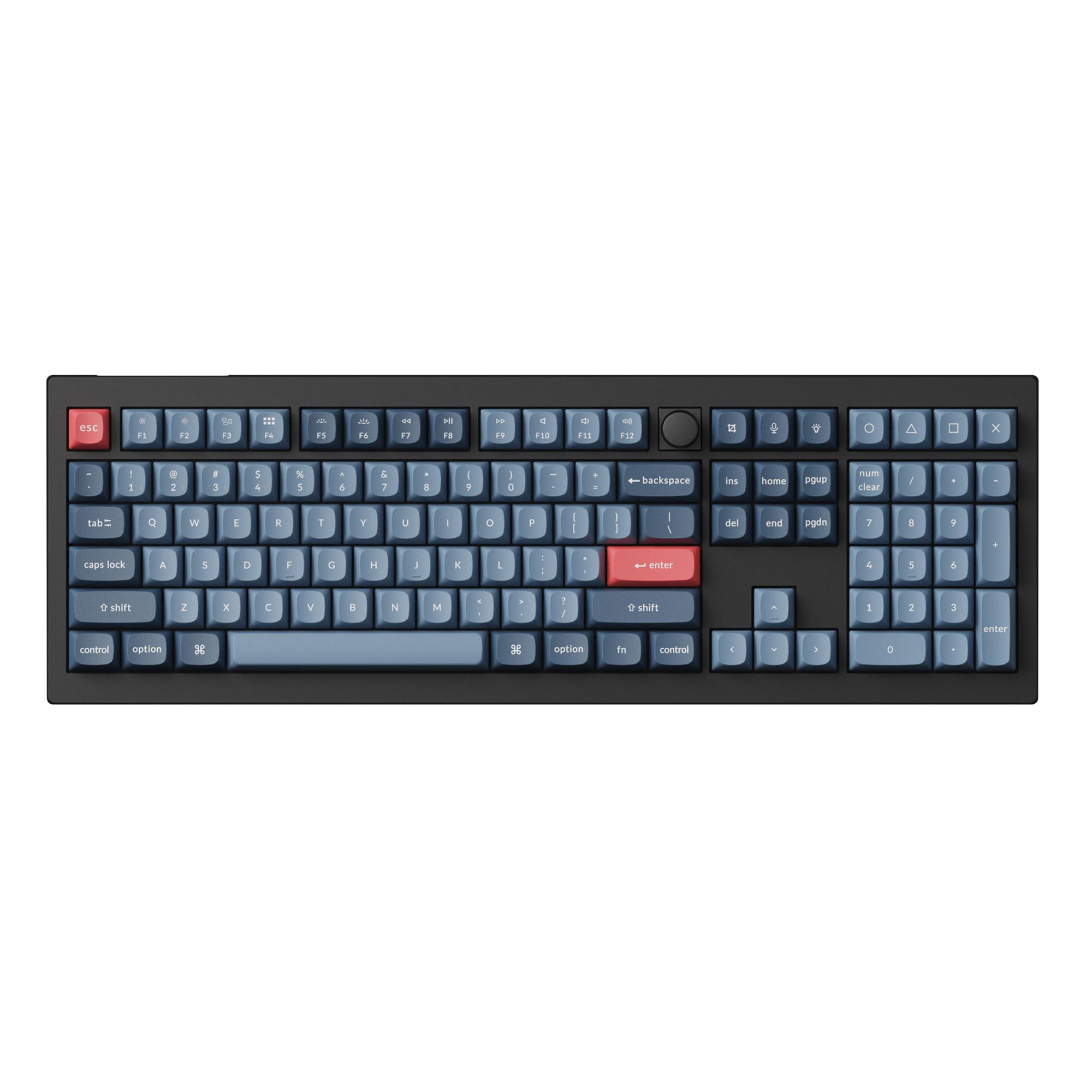 Keychron V6 Max Fullsize Custom Wirless Mechanical Keyboard, 2.4 GHz/Bluetooth/Wired 3-Mode RGB Backlight QMK/VIA Programmable M