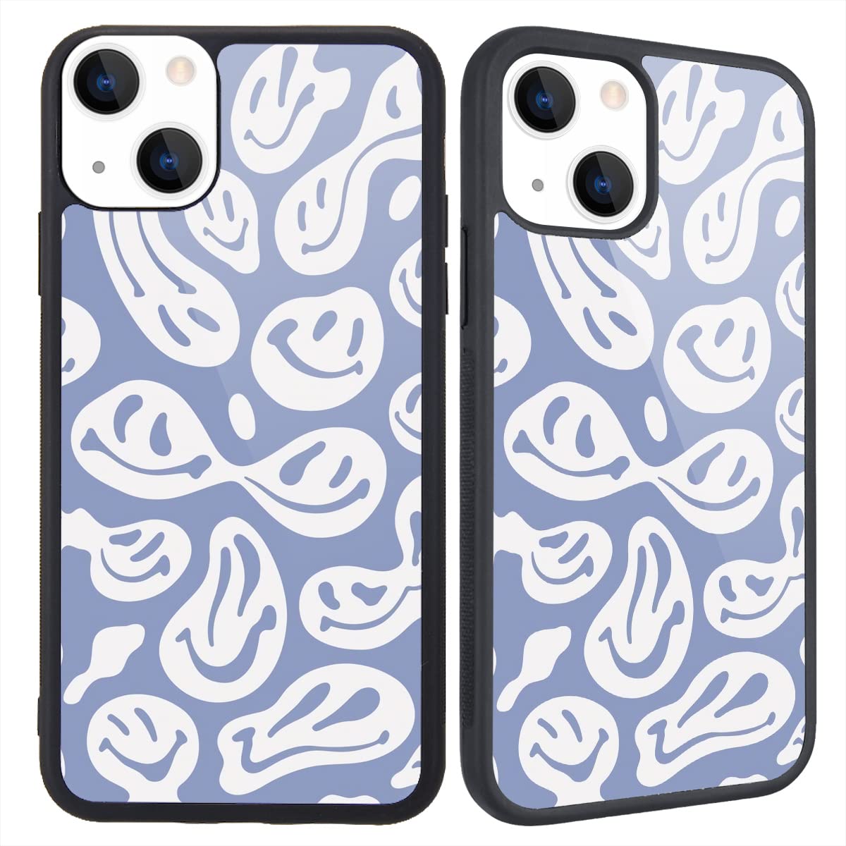 Maycari Compatible With Iphone 13 Pro Case For Children Women Happy Smile Face Hippie Design, Hard Back With Cute Trippy Pattern