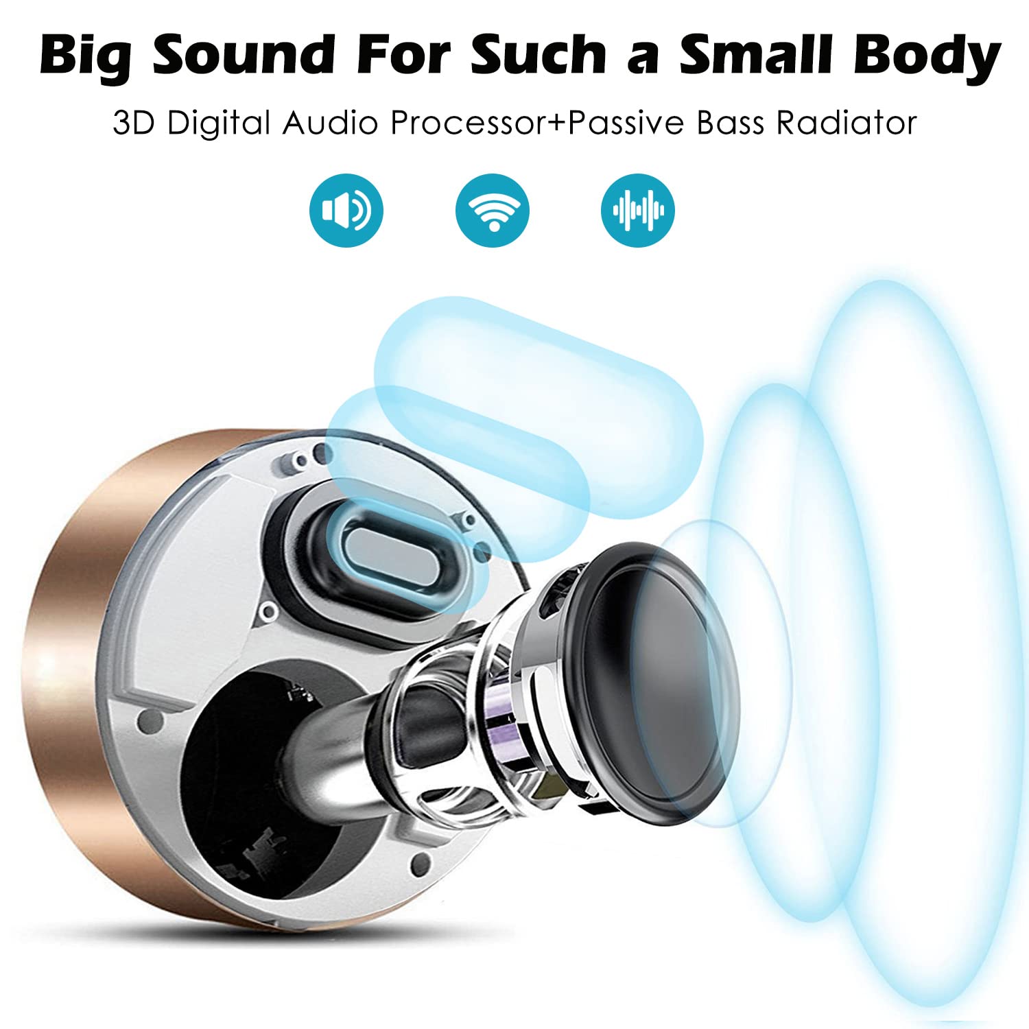 Smart Led Touch Play Bluetooth Speaker Portable Wireless Speakers With Hd Sound / 12 Hour Playtime/Bluetooth 5.0 / Micro Sd Supp