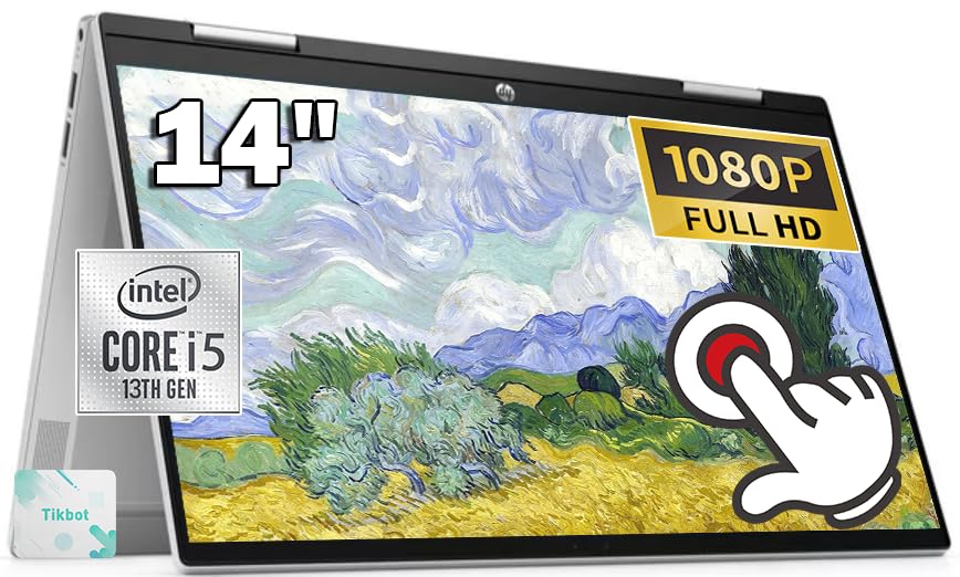 Hp 14'' Fhd Touchscreen Pavilion X360 2 In 1 Laptop   Intel Core I5 1235U(>I7 1260U)   Wi Fi 6   Bluetooth   Silver, Windows 11