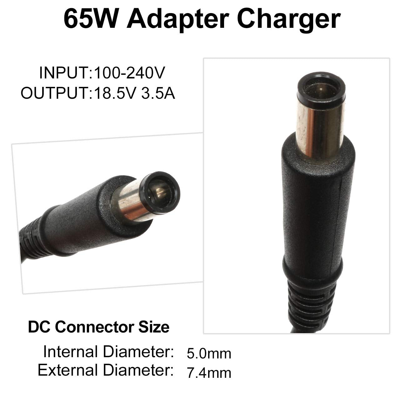 65W Laptop Charger For Hp Elitebook Folio 840 450 9480M 9470M Probook 430 G1 G2 440 455 645 650 655 250 255 Elitebook Revolve 81