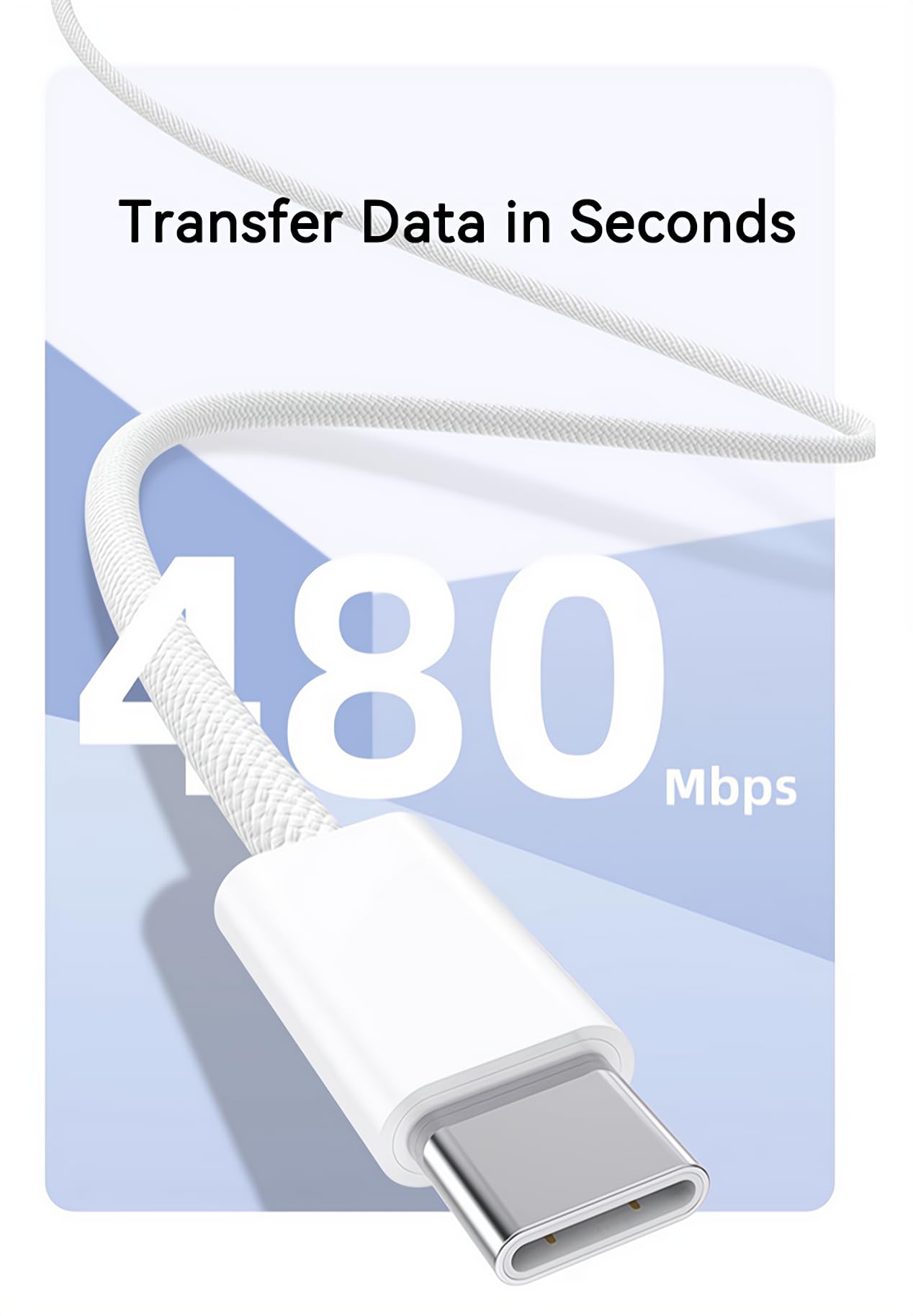 10 Ft Usb C Charger Cable For Iphone 15 Pro Max Car Carplay, Woven Usb A To Usb C Cord Charge And Sync For Apple Iphone 15 Plus/