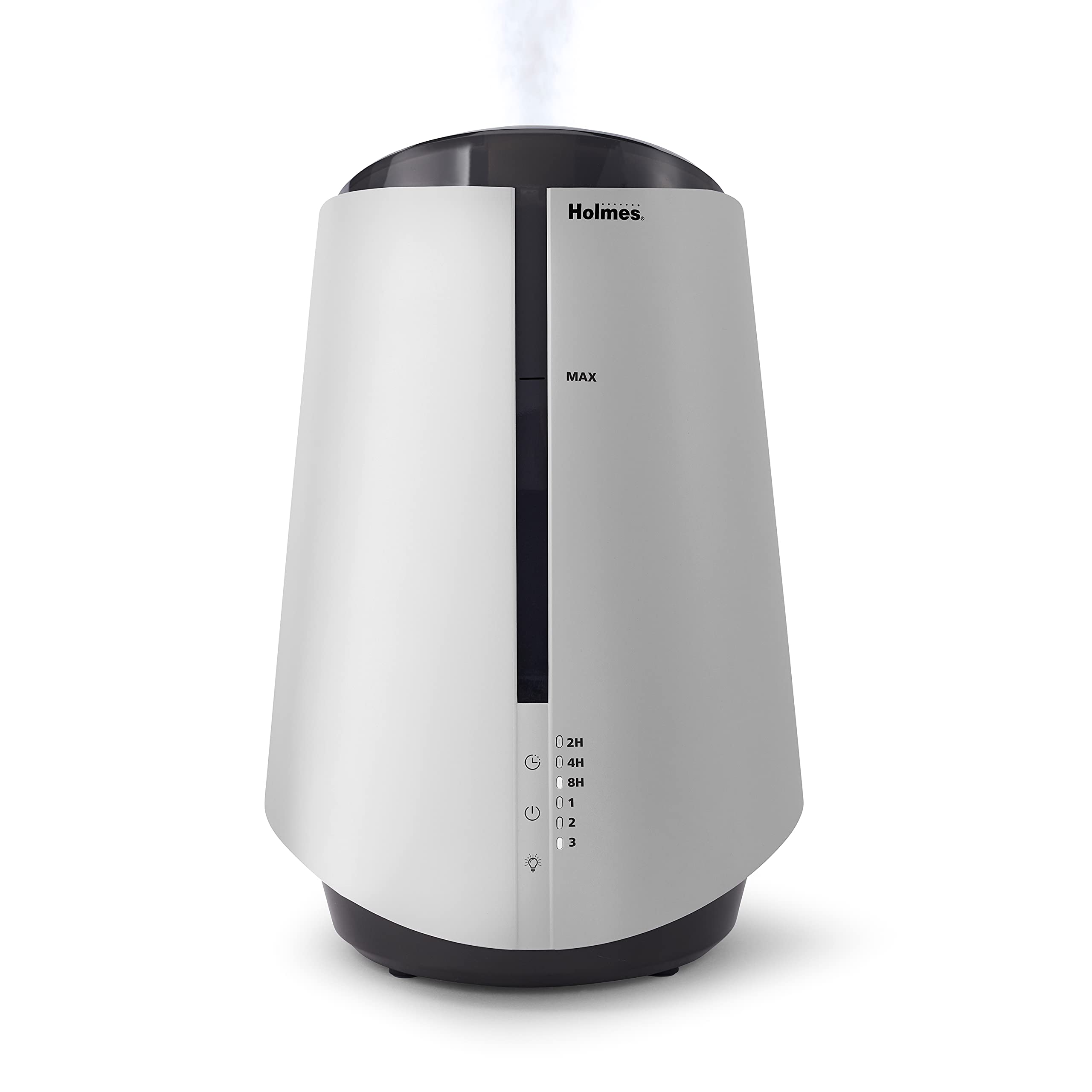 Holmes 1 Gallon Top Fill Ultrasonic Cool Mist Humidifier With Disinfectant Protection And 7 Color Led Lights White