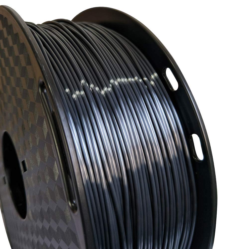 Silk Black Pla Filament 1.75Mm 1Kg 3D Printing Filament Silky Black Pla Gloss Shiny Metallic Pla Black 3D Printer Material Fdm 3