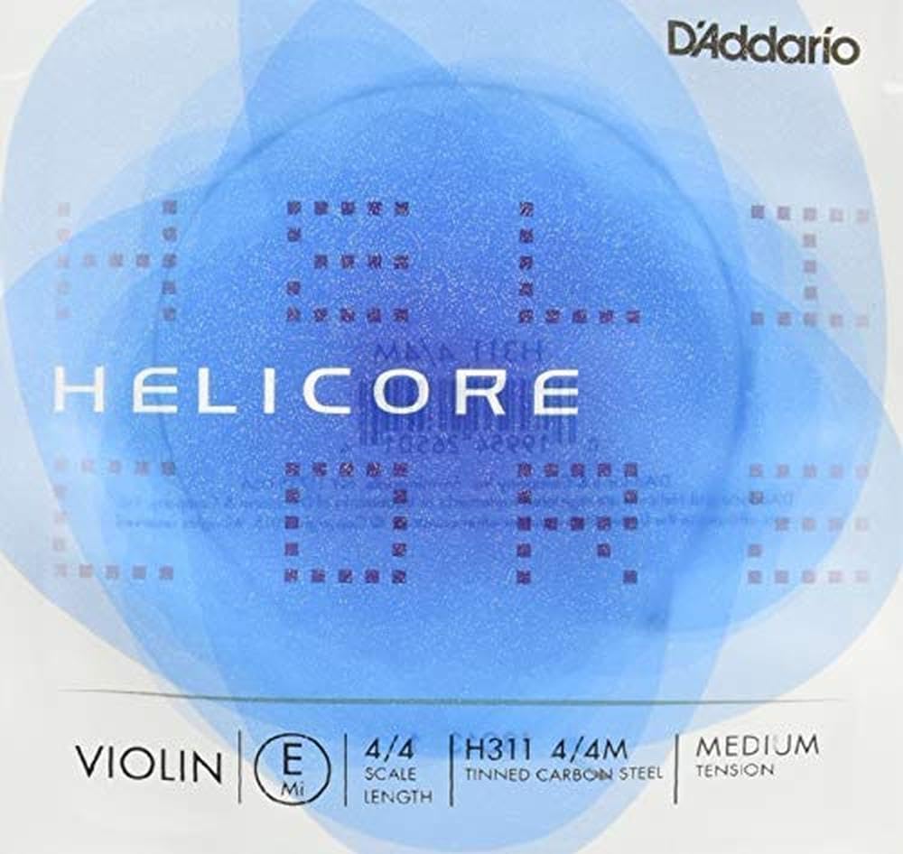 D'Addario Orchestral   Helicore 4/4 Size Violin String   Plain Steel E String   H311 4/4M   E String Only   Medium Tension