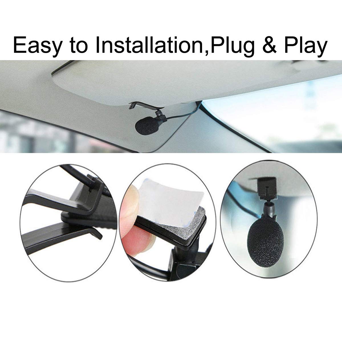 Micmxmo 2.5Mm Microphone Assembly Mic For Car Vehicle Head Unit Gps Dvd Audio Stereo Radio Receiver Portable External Microphone