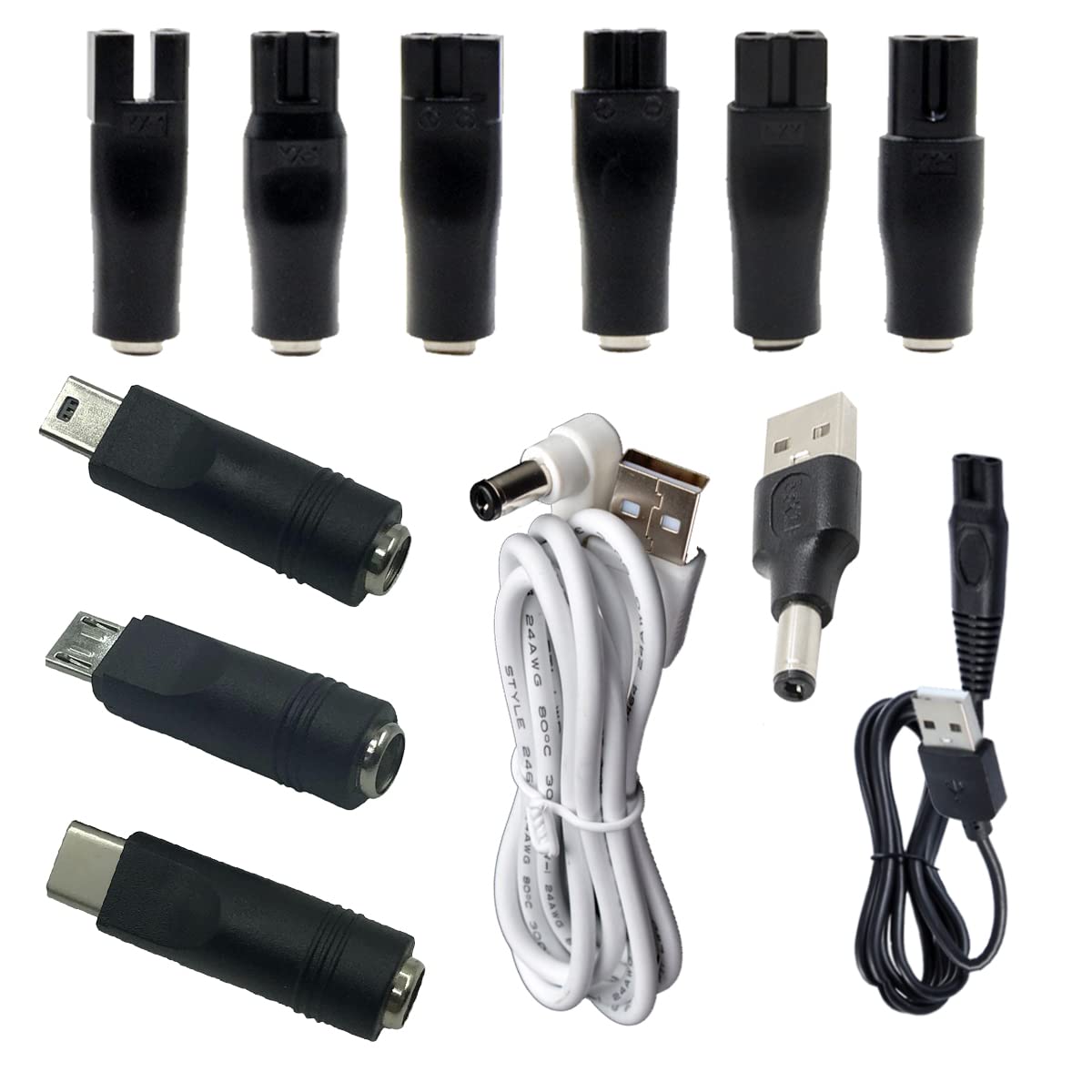 rgzhihuifz USB Adapter is Suitable for a Variety of Electric Hairdressers, shavers, Beauty Instruments, purifiers, Table Lamps a