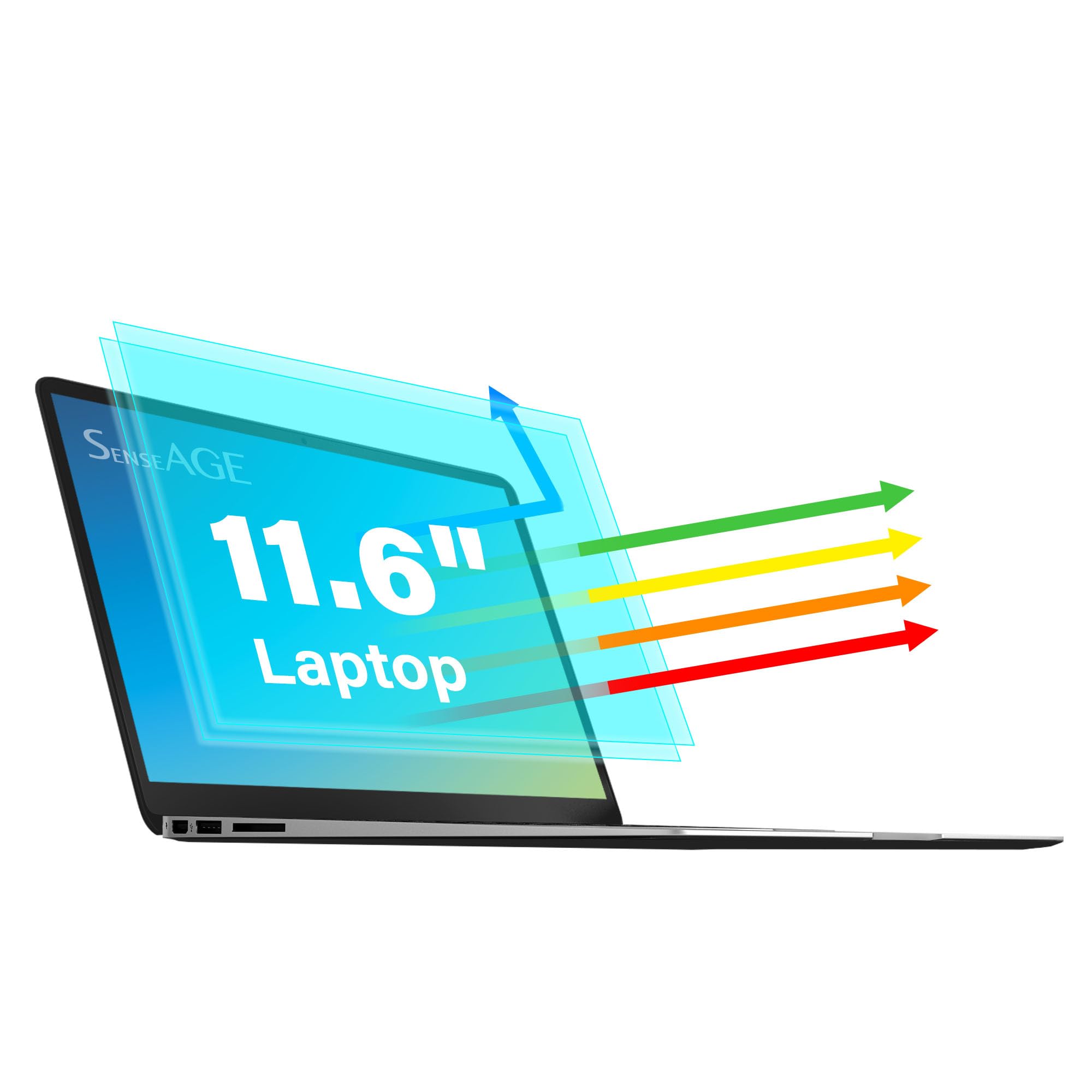 SenseAGE 2-Pack 11.6 inch Anti Blue Light Laptop Screen Protector, Eye Protection Blue Light Blocking, Anti-Glare Screen Filter, Easy Installation, Compatible with Laptop with 11.6 16:9 Aspect Ratio -Like New