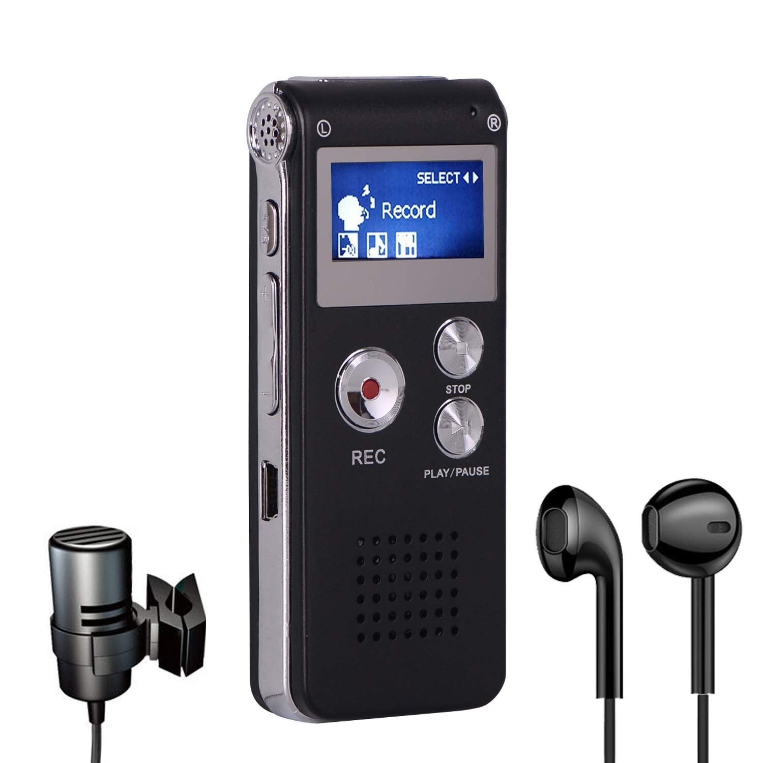Digital Voice Recorder,Kerlitar K R01 Voice Activated Recorder For Pc Small Tape Recorders For Lectures/Meetings/Interviews