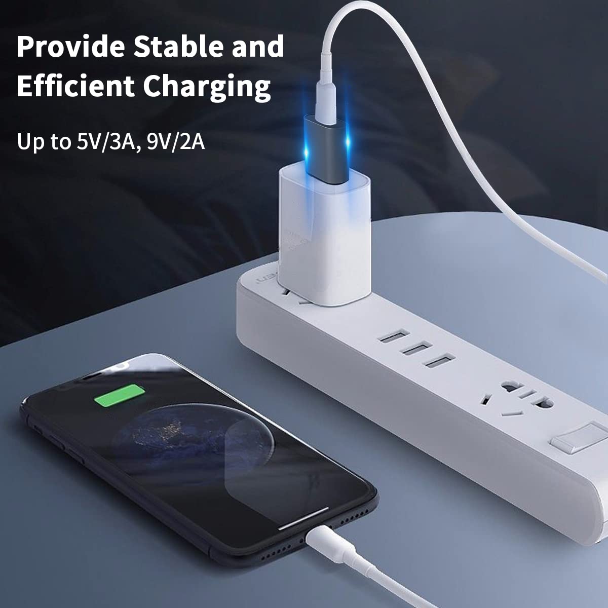 Poyiccot Usb C Female To Usb Male Adapter (2-Pack), 3.1 Usb A To C Adapter Otg Converter Support Bi-Directional 10Gbps Data Sync