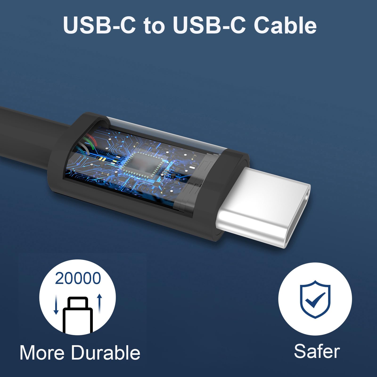 Usb C Charger For Iphone 15 Pro Max Charger Fast Charging, 20W Usb C Charger Block With 12Ft Long Usb C To C Fast Charging Cord