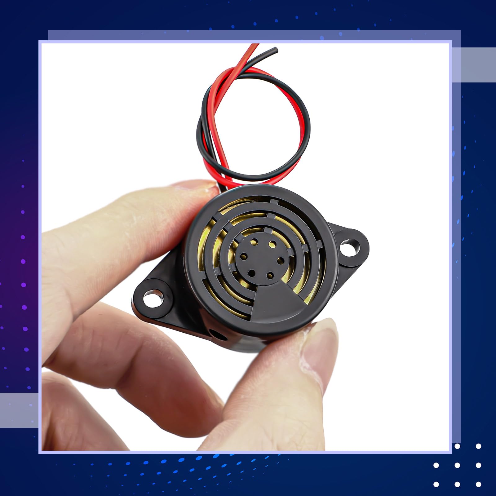 Geiserailie 36 Pcs Dc 3 24V 95 Db Electronic Buzzer Active Piezo Buzzer Alarm Sounder Continuous Sound Beep, Black