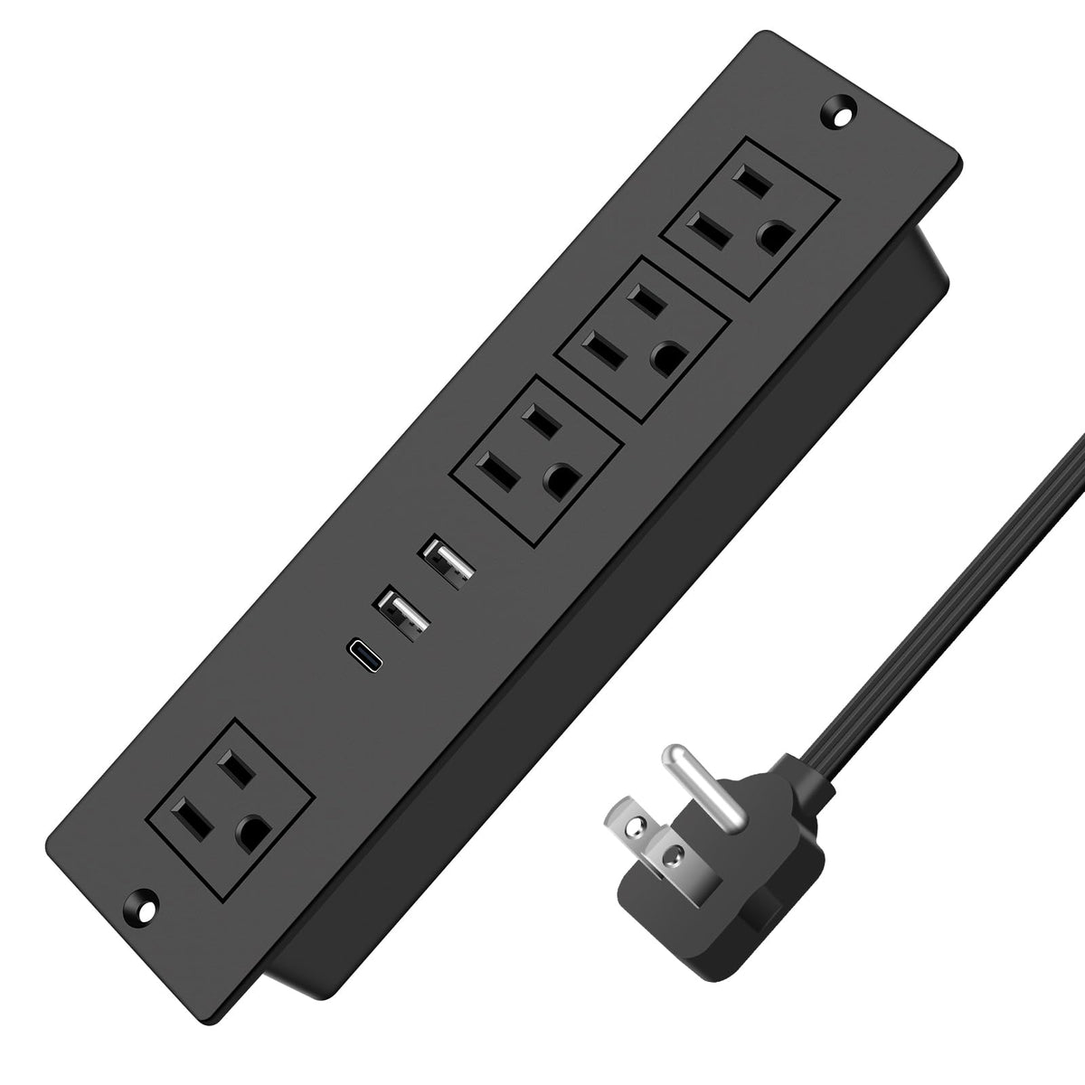 Recessed Power Strip With Usb Ports, Vilong Pd 20W Fast Charging Power Socket, Plug In 4 Outlets & 2 Usb A Ports &1 Usb C Port,C
