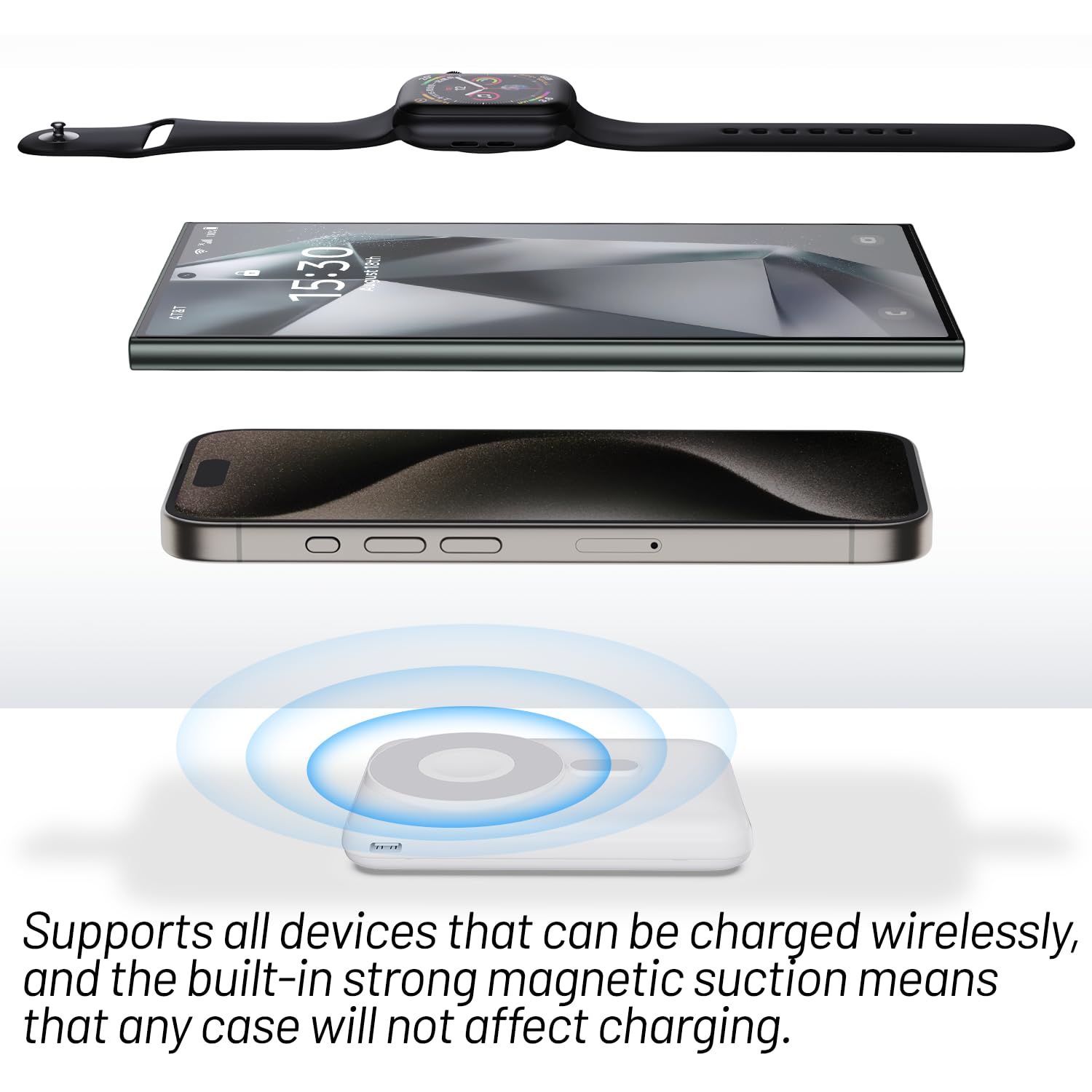 Sunpolin Portable Charger 10000Mah Power Bank, Fast Charging Battery Pack With Built In Cables, Compatible With Iphone, Samsung,