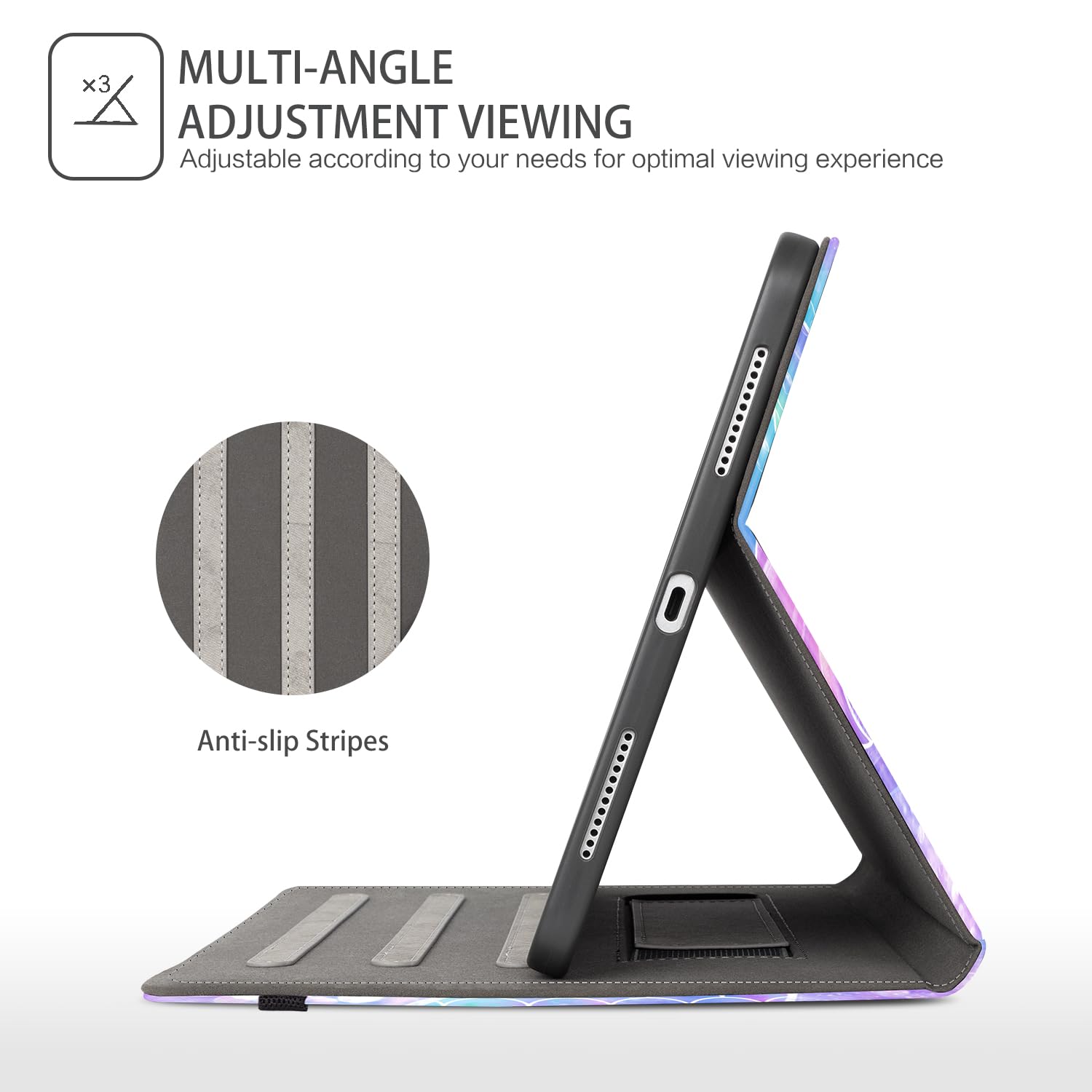 Ipad 10Th Generation Case, Ipad Case 10Th Generation For Women Girls Kids Boys Shockproof Case With Pencil Holder, Multi Angle A