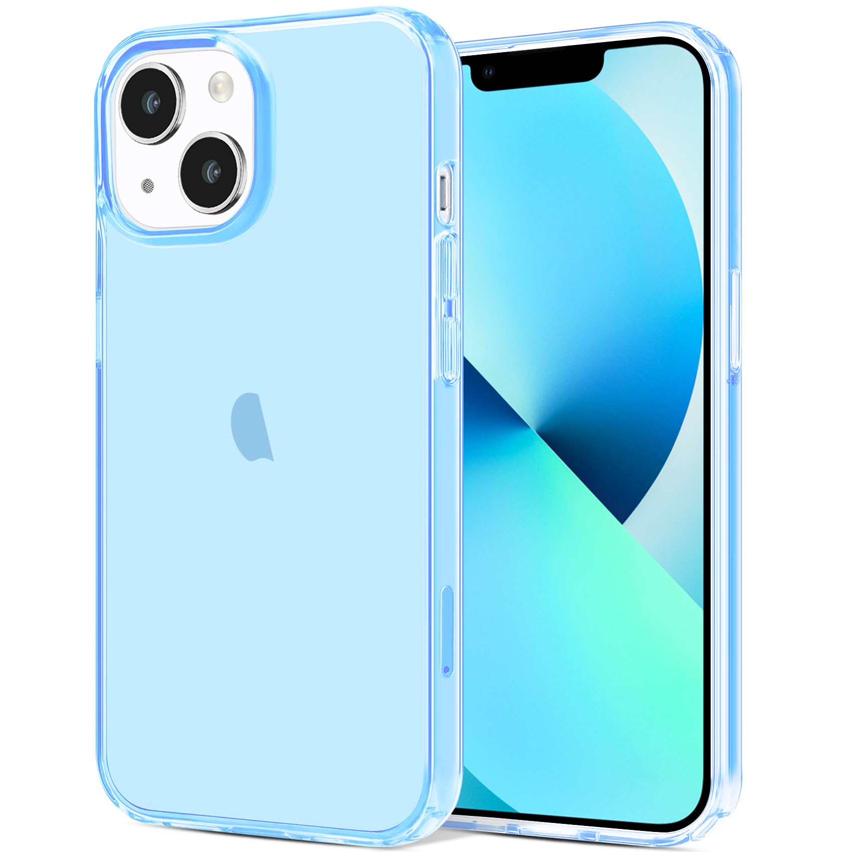 Jjgoo Compatible With Iphone 13 Case, Clear Blue Soft Shockproof Protective Slim Thin Phone Bumper Cover For Iphone 13 6.1 Inch