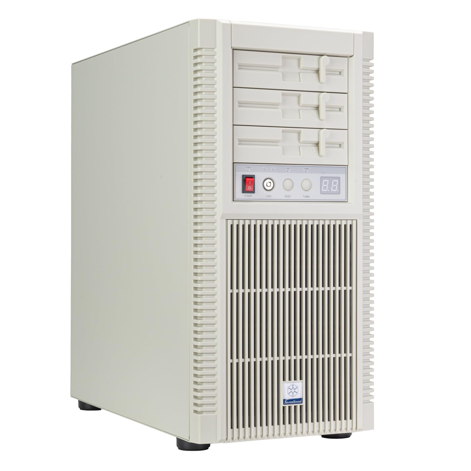 Silver Stone SstFlp02W RetroInspired Tower Chassis With HighPerformance Cooling And Expansion Support