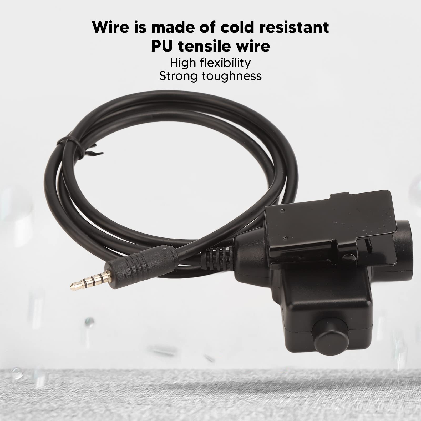 Yoidesu U94 Ptt System Military Adapter, 3.5Mm Plug Push To Talk Headset Adapter For 3.5Mm Sound Interface Cell Phone