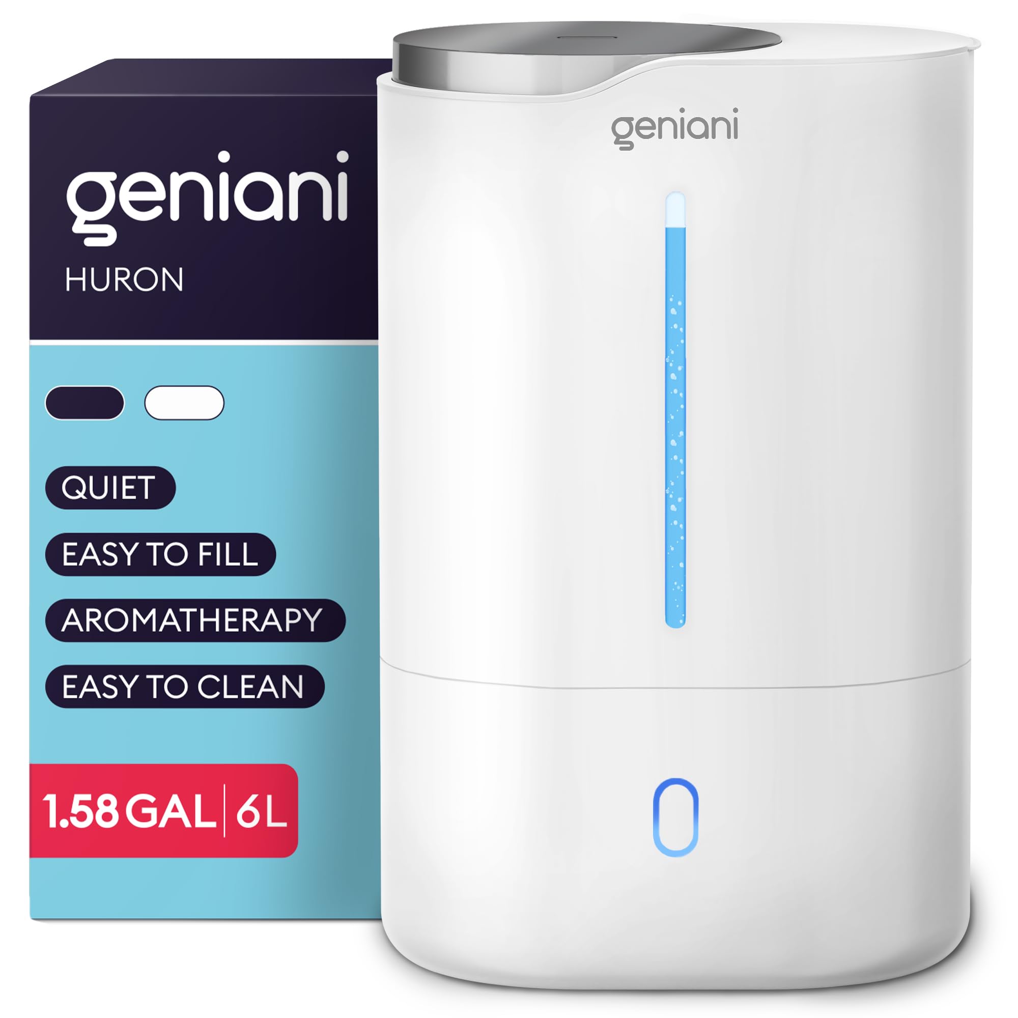 Top Fill Humidifier With Essential Oil Diffuser 6L For Home, Baby, Bedroom, Large Room & Indoor Plants, Cool Mist Ultrasonic Qui