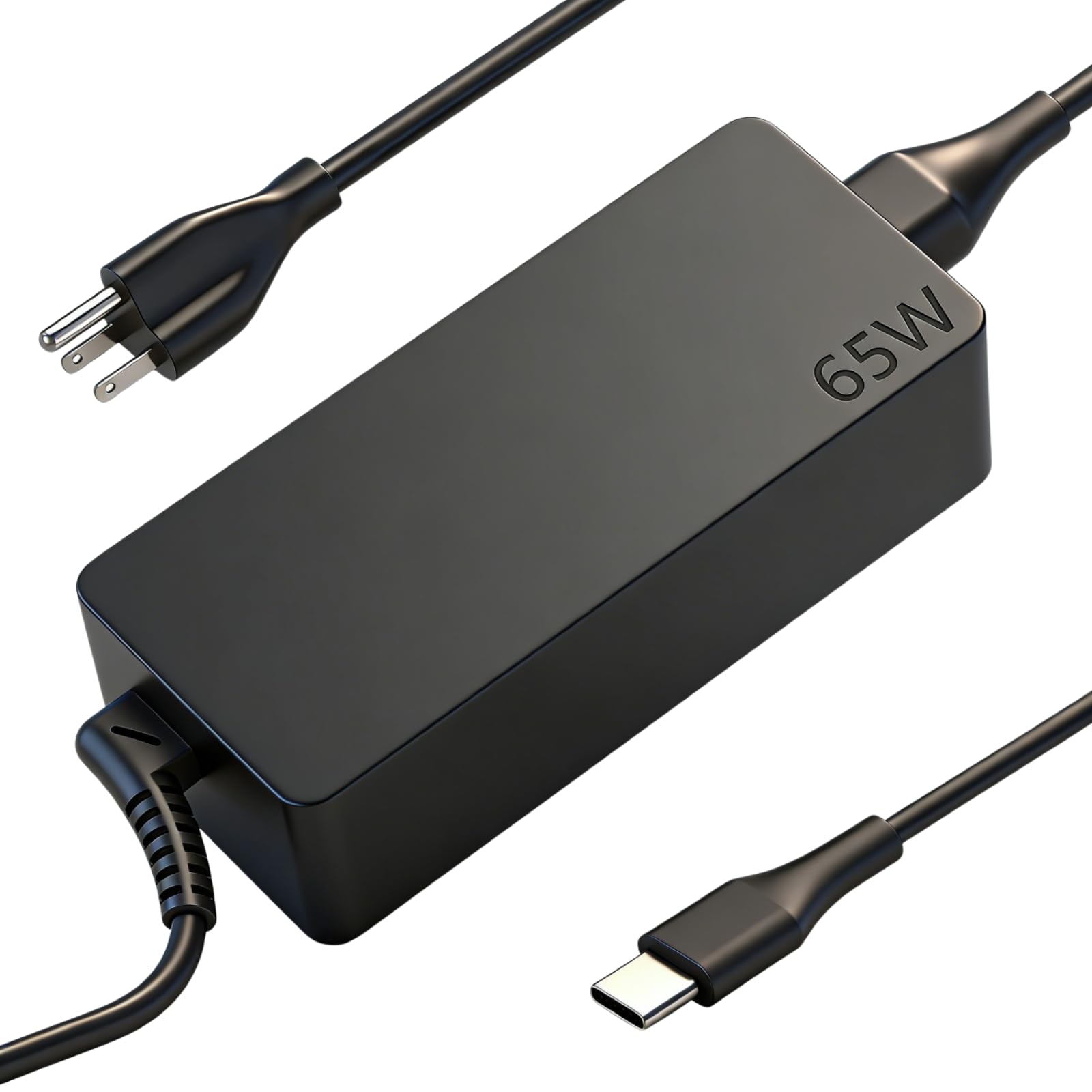 65W USB C Charger Compatible with Lenovo Laptop ThinkPad, IdeaPad, Yoga, ThinkBook, Chromebook, Flex, Slim, USBC Power Delivery
