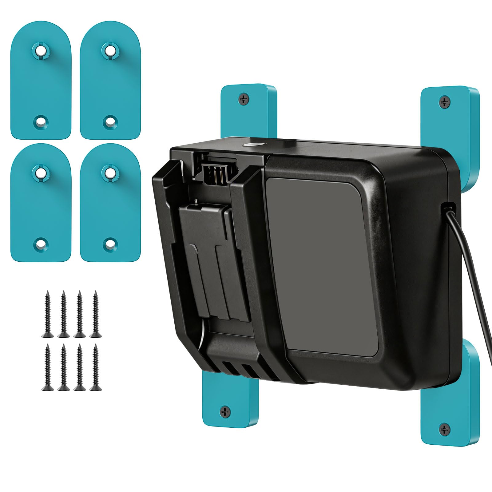 Charger Mount Holder Compatible for Makita DC18RC DC18RD DC18RA DC18RF DC18SC DCB18SD DC18SF, Open Frame Wall Mount for Heat Dis