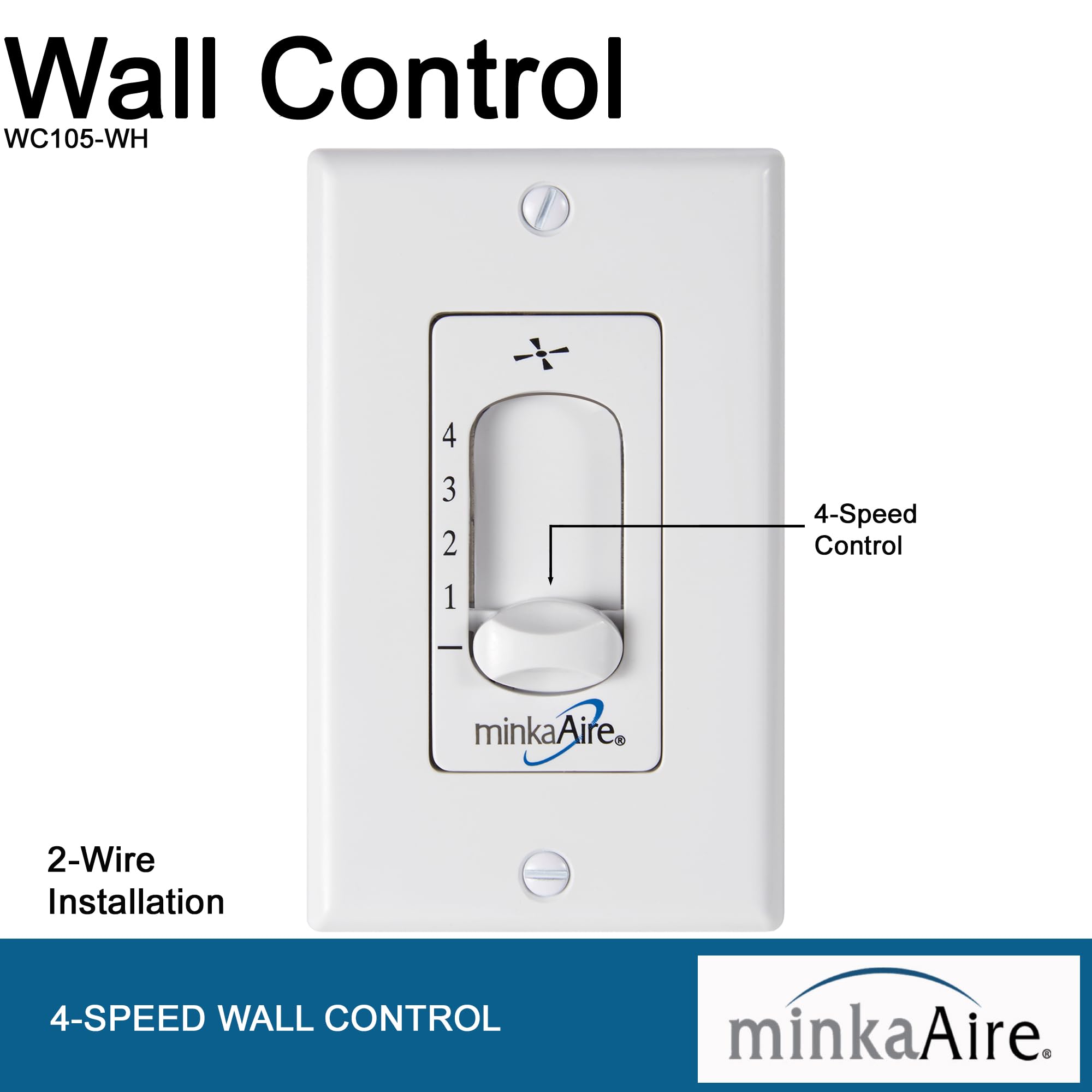 Minka-Aire Wall Control System - White - Wc105-Wh