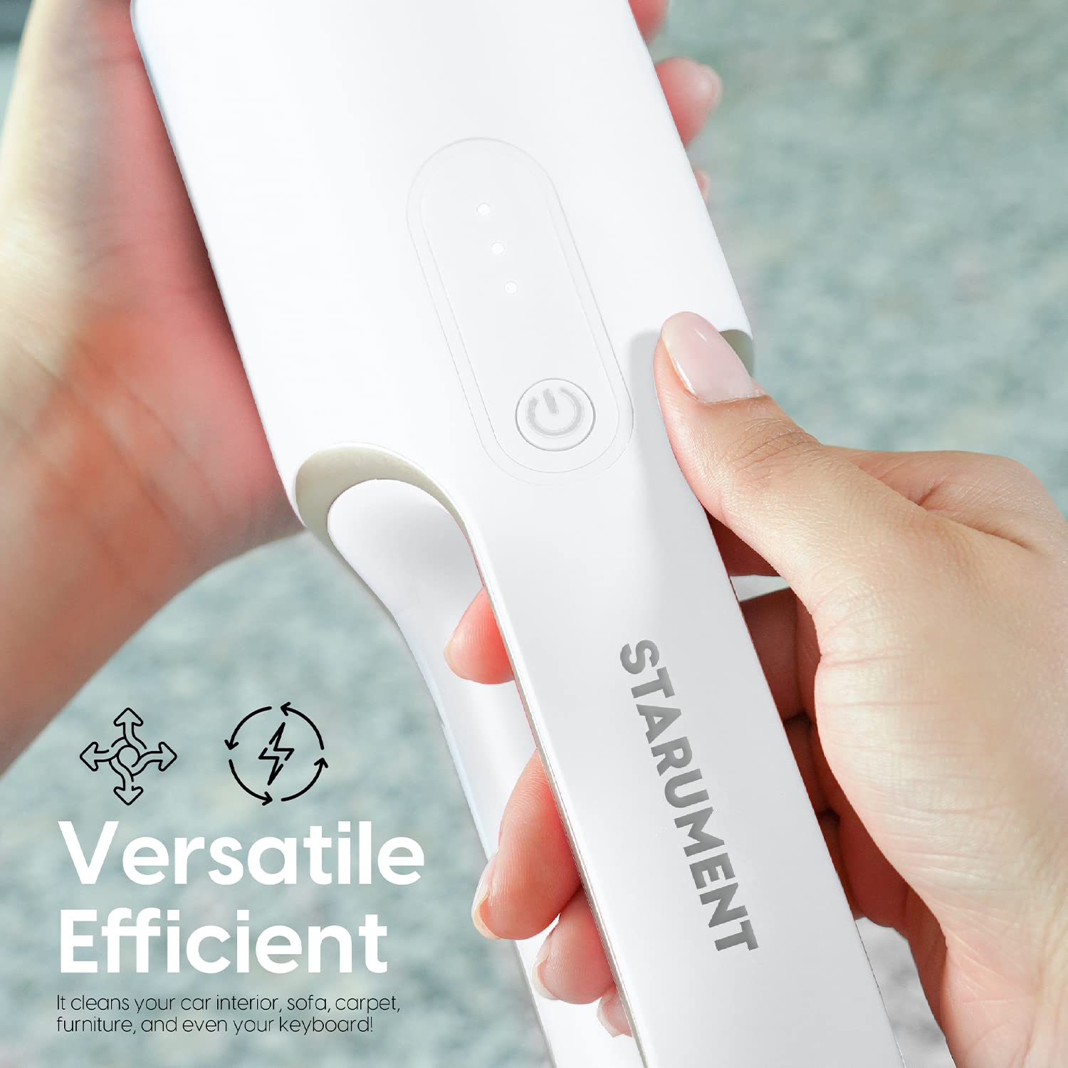 Starument Handheld Vacuum Cleaner   Cordless Vacuum Cleaner For Cleaning Dust, Dirt, Pet Hair Suction   Compact, Rechargeable &